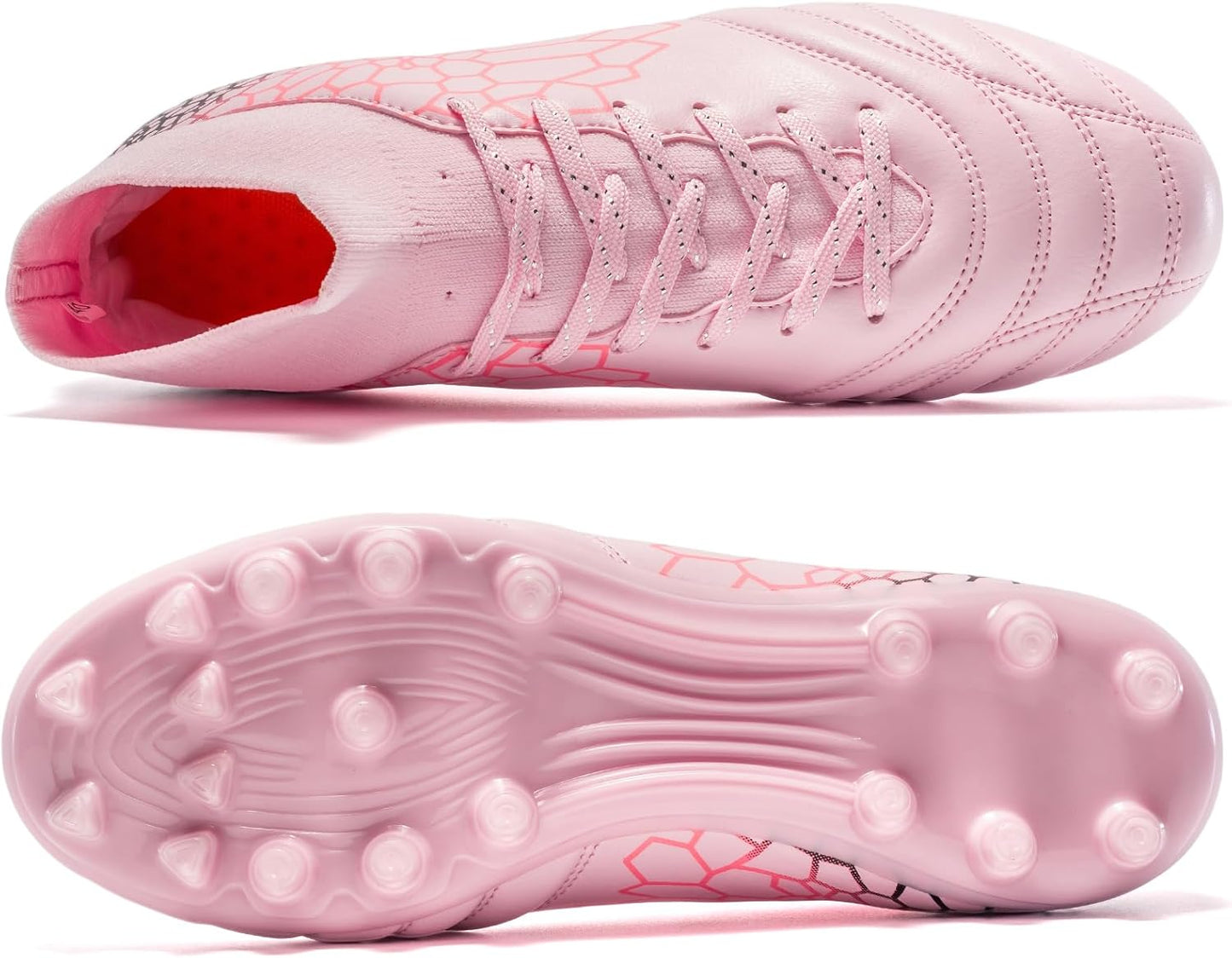 Boys Girls Soccer Cleats Youth Training Football Cleats High-top Soccer Shoes for Little/Big Kid