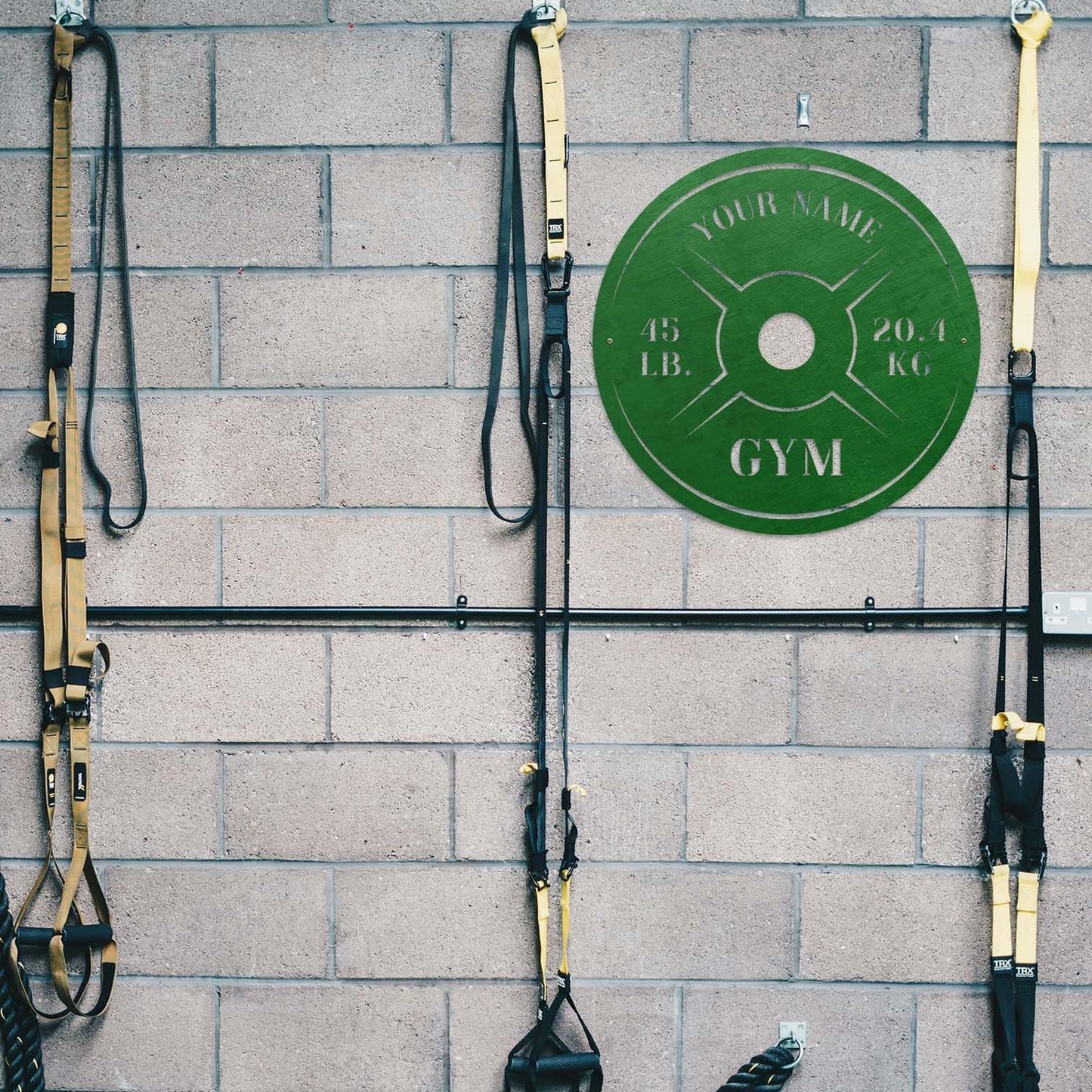 Personalized Home Gym LED Tin Metal Sign Multiple Sizes, Weight Lifting Exercise Workout Room Training Fitness Center Motivational Inspirational Quotes Decor Wall Art Hanging Accessories (08 LED)