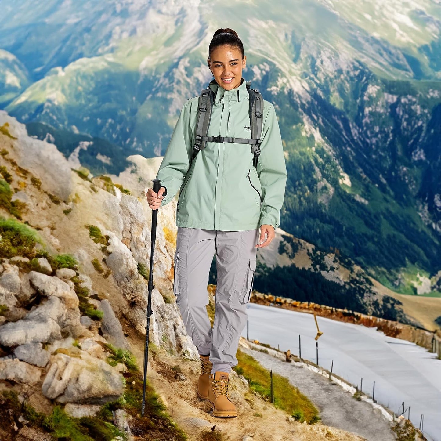 smawell Women's Hiking Cargo Pants with Pockets Lightweight Quick Dry Joggers Travel Camping Outdoor Pants