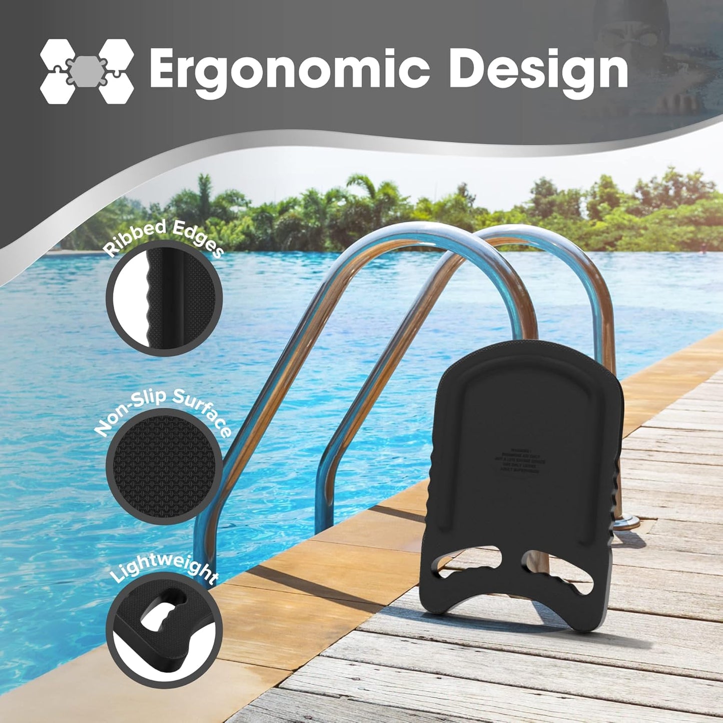 Kickboard Adult & Youth Swim Buoy Aid Leg Kick Exercise Training Float for Swimming Pool or Open Water Foam Equipment | High Buoyancy | Non-Slip | EVA Material & BPA Free