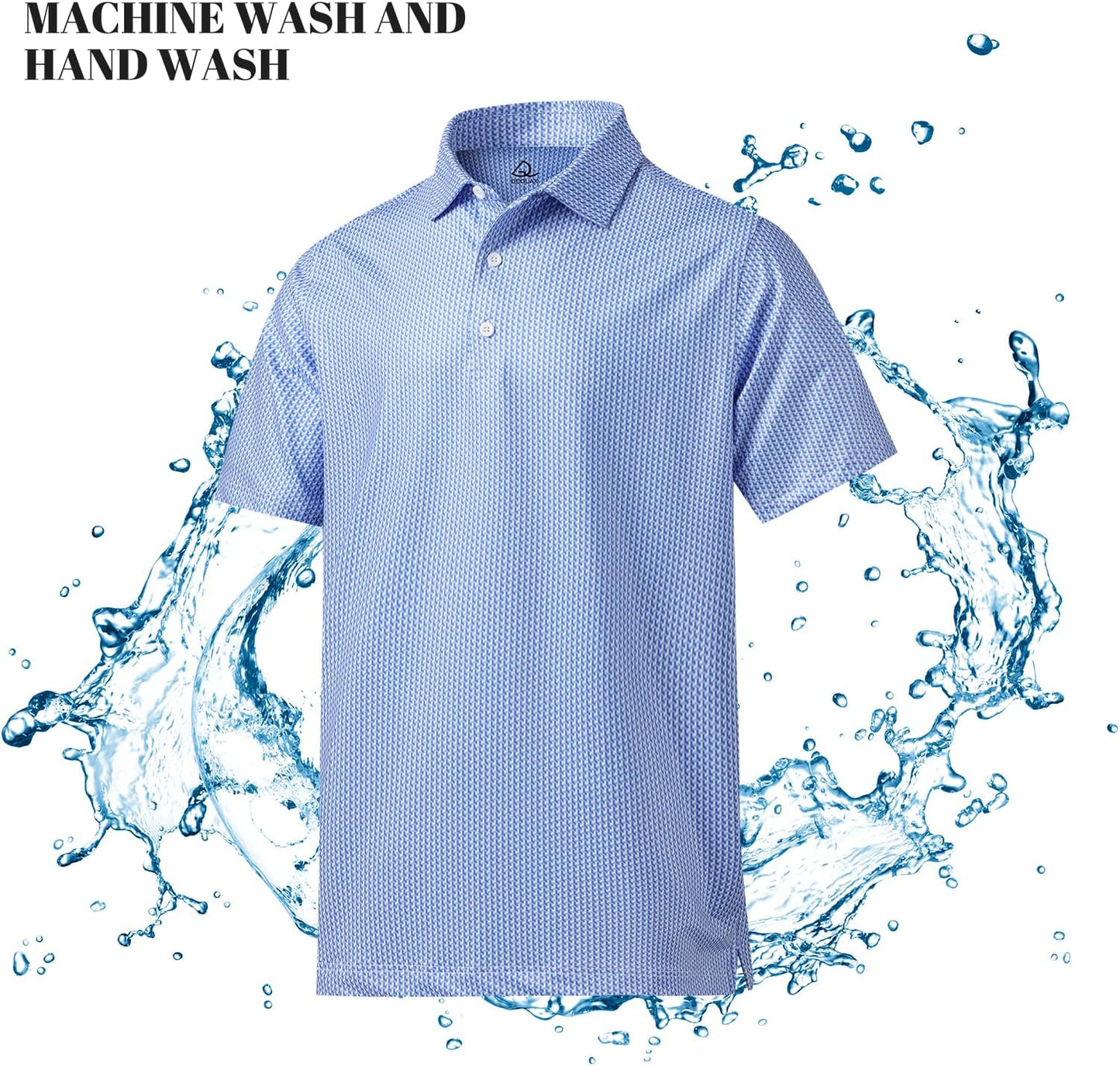 DEOLAX Mens Polo Shirts Fashion Print Mens Golf Shirt Dry Fit Mens Golf Polo Short Sleeve Quick Dry Funny Golf Shirt for Men