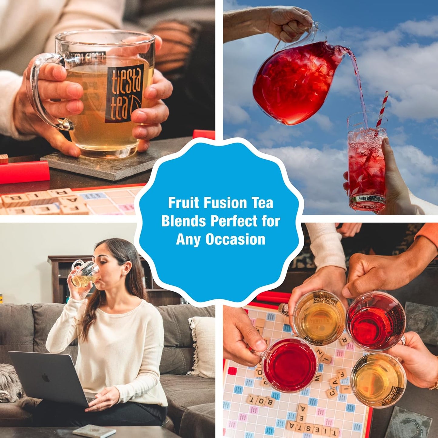 Tiesta Tea Pineapple Sangria Loose Leaf Tea – Pineapple Hibiscus White Tea Blend | Premium Low-Caffeine Fruit Infusion | Hot or Iced | 16 oz Resealable Bulk Pouch | Makes Up to 200 Cups