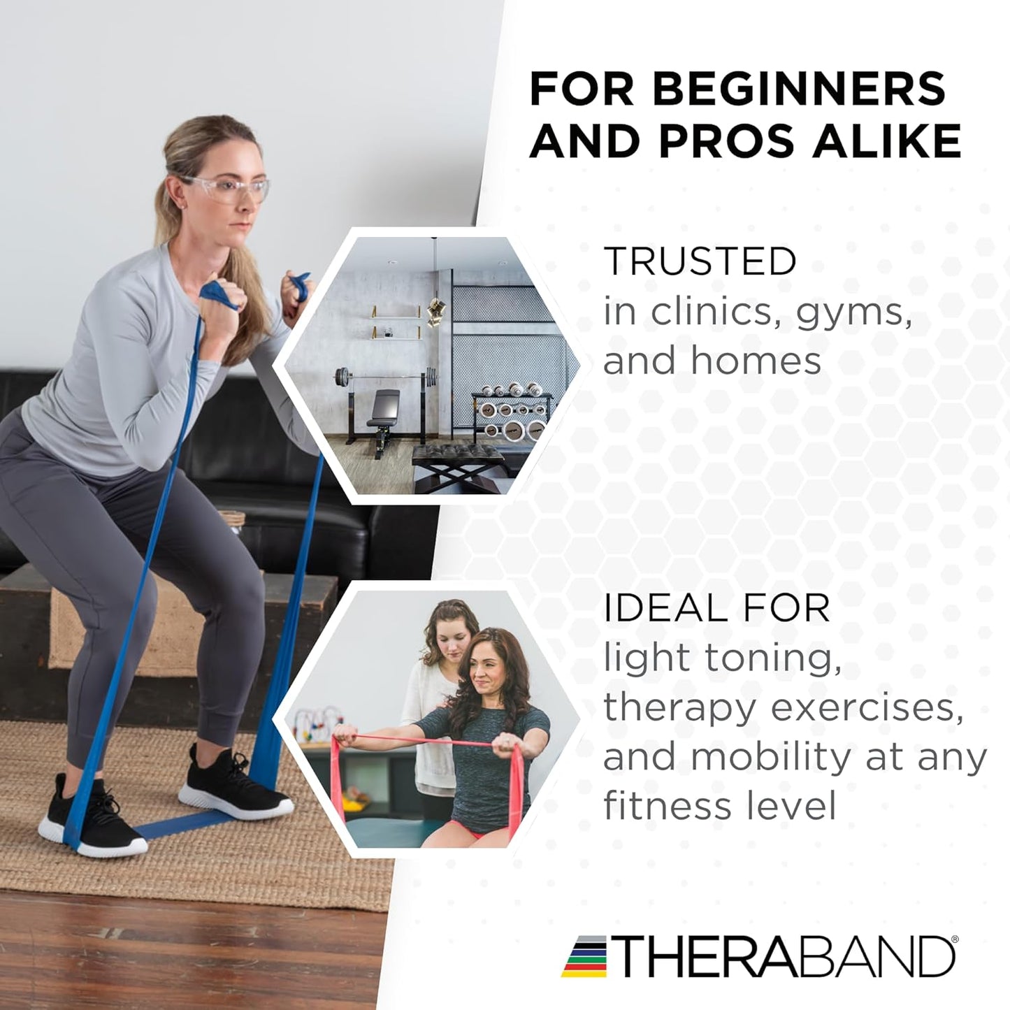 THERABAND Resistance Band, Blue, Extra Heavy, 50-Yard Roll, Latex-Free, Elastic Band for Exercise, Physical Therapy, Yoga, Pilates, Stretching, Home Workouts, Cut-to-Length, Color-Coded Levels