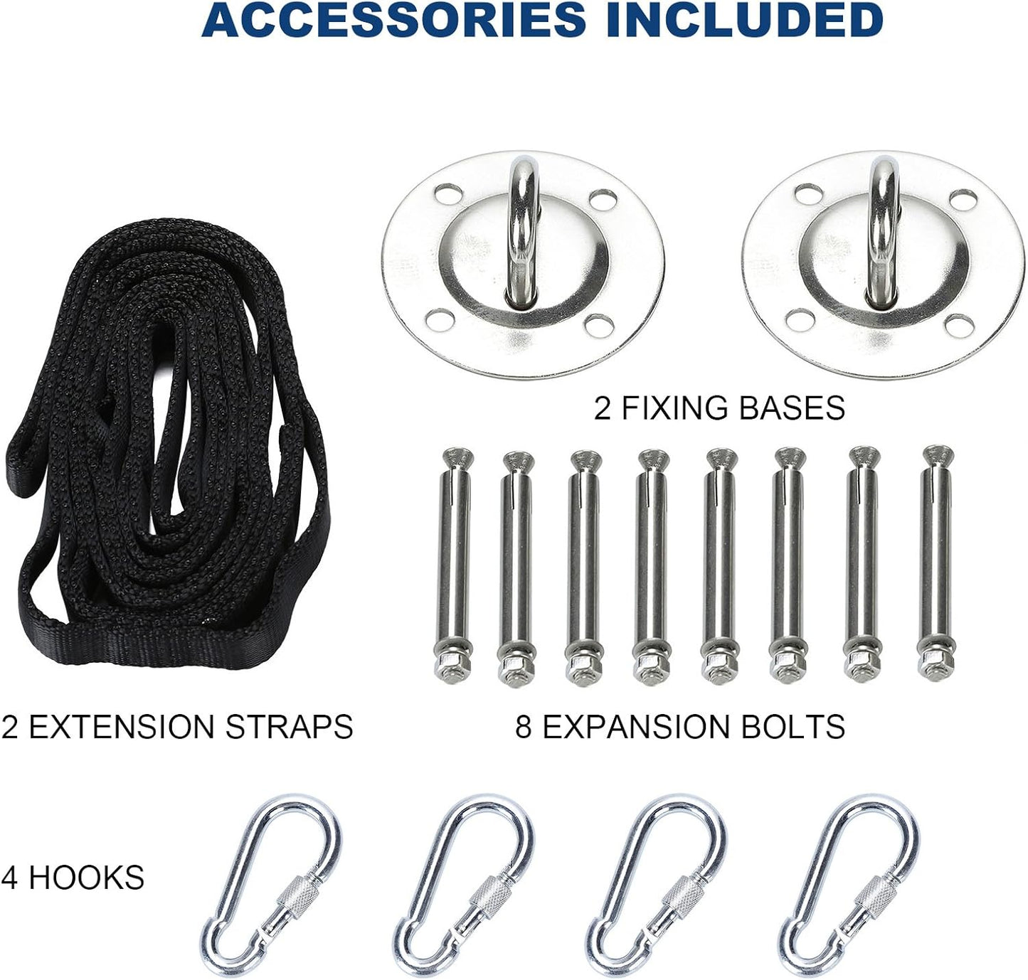 ZELUS Aerial Yoga Swing Sling Strong Yoga Hammock Kit Set Trapeze Inversion Equipment Include 2 Extensions Straps and Ceiling Mounting Kit