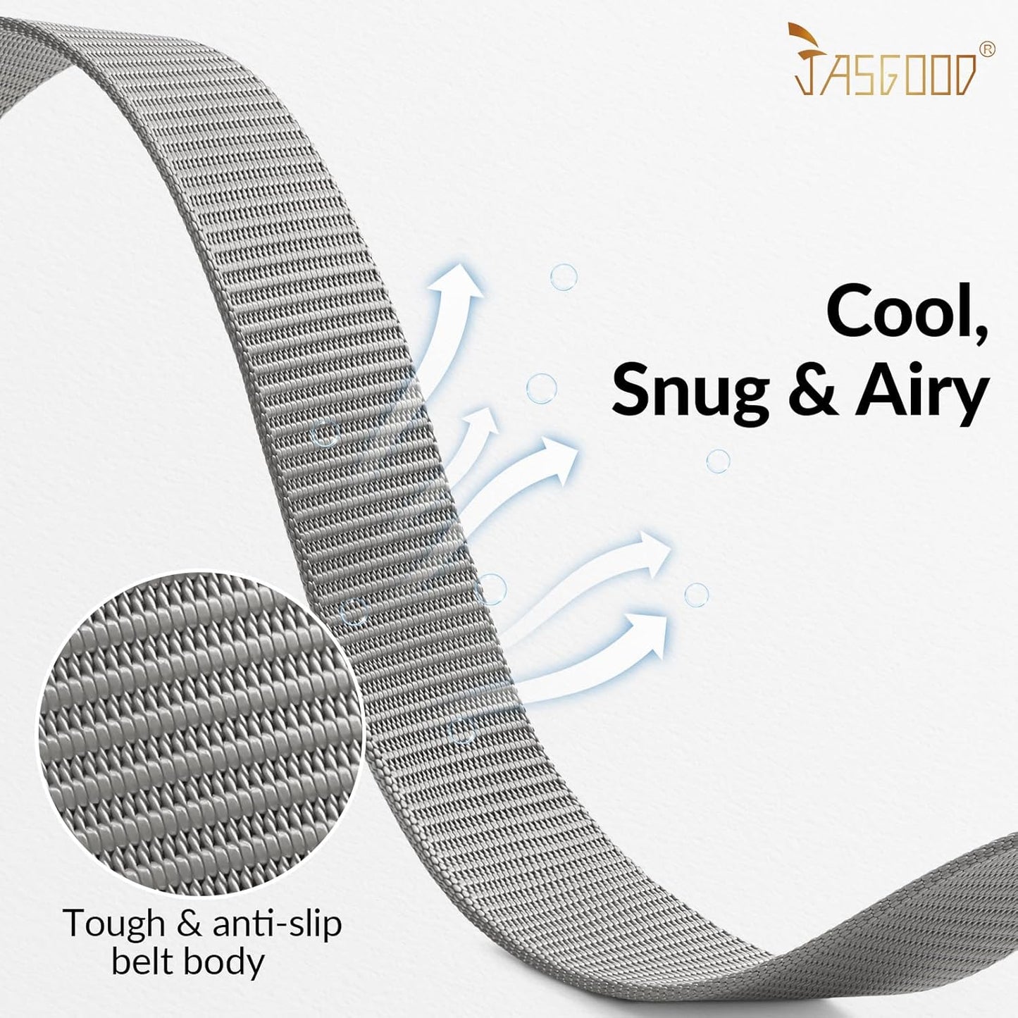 JASGOOD Nylon Canvas Breathable Military Tactical Men Waist Belt With Plastic Buckle