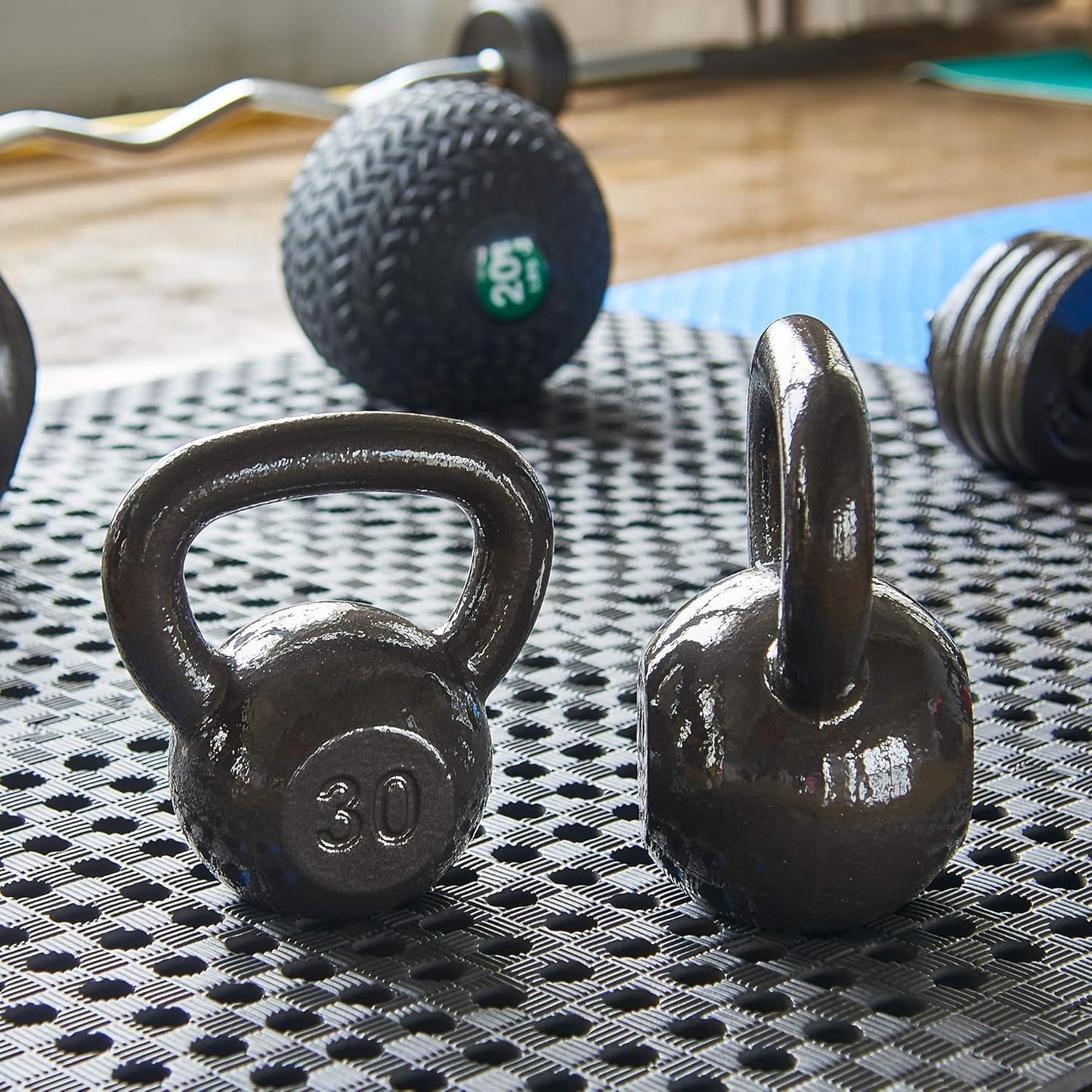 Cast Iron Kettlebell Weights for Home Gym, Heavy Duty Strength Training, Workout Equipment for HIIT, Functional Fitness