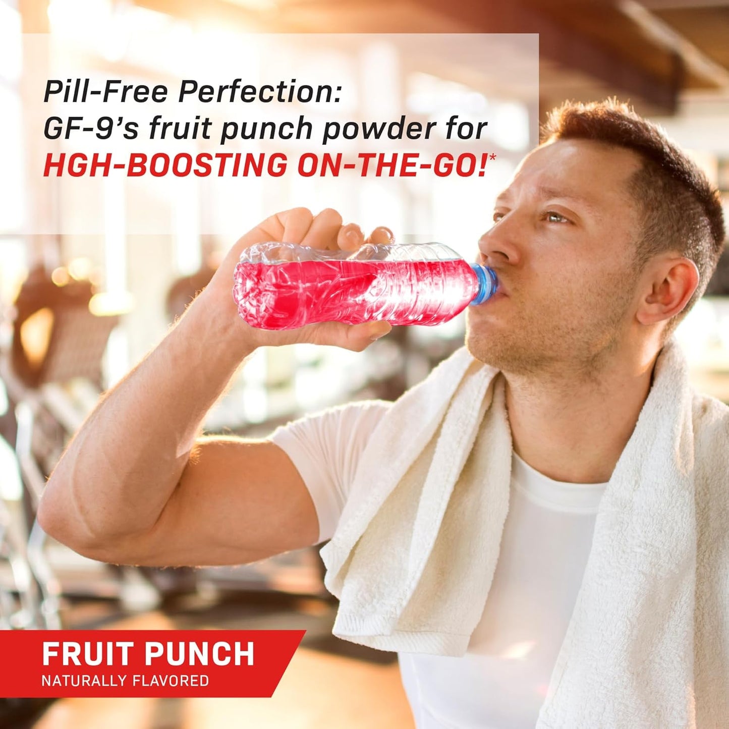 Novex Biotech GF-9 Rapid Dissolve Powder - Anti-Aging Supplements for Men, HGH Booster, Support Energy, Endurance, Sleep, Fruit Punch