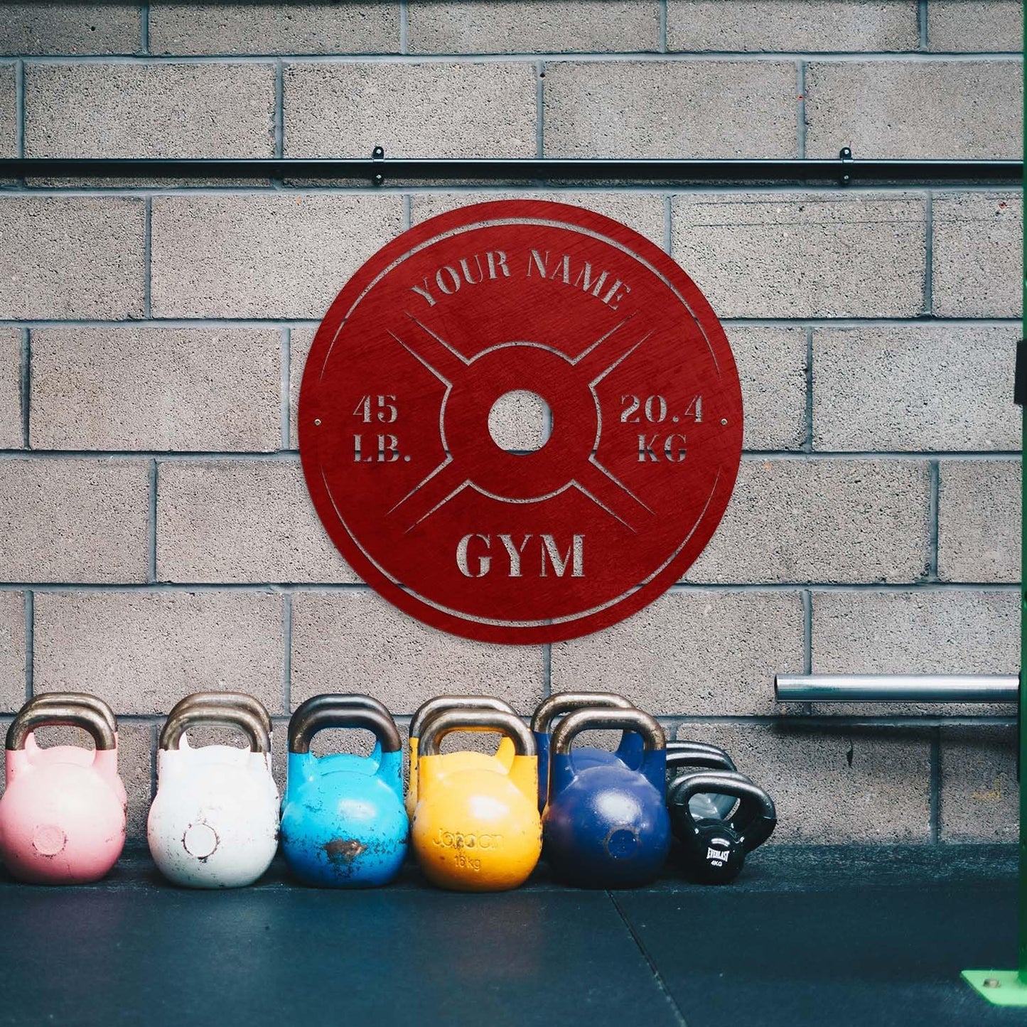 Personalized Home Gym LED Tin Metal Sign Multiple Sizes, Weight Lifting Exercise Workout Room Training Fitness Center Motivational Inspirational Quotes Decor Wall Art Hanging Accessories (09 LED)