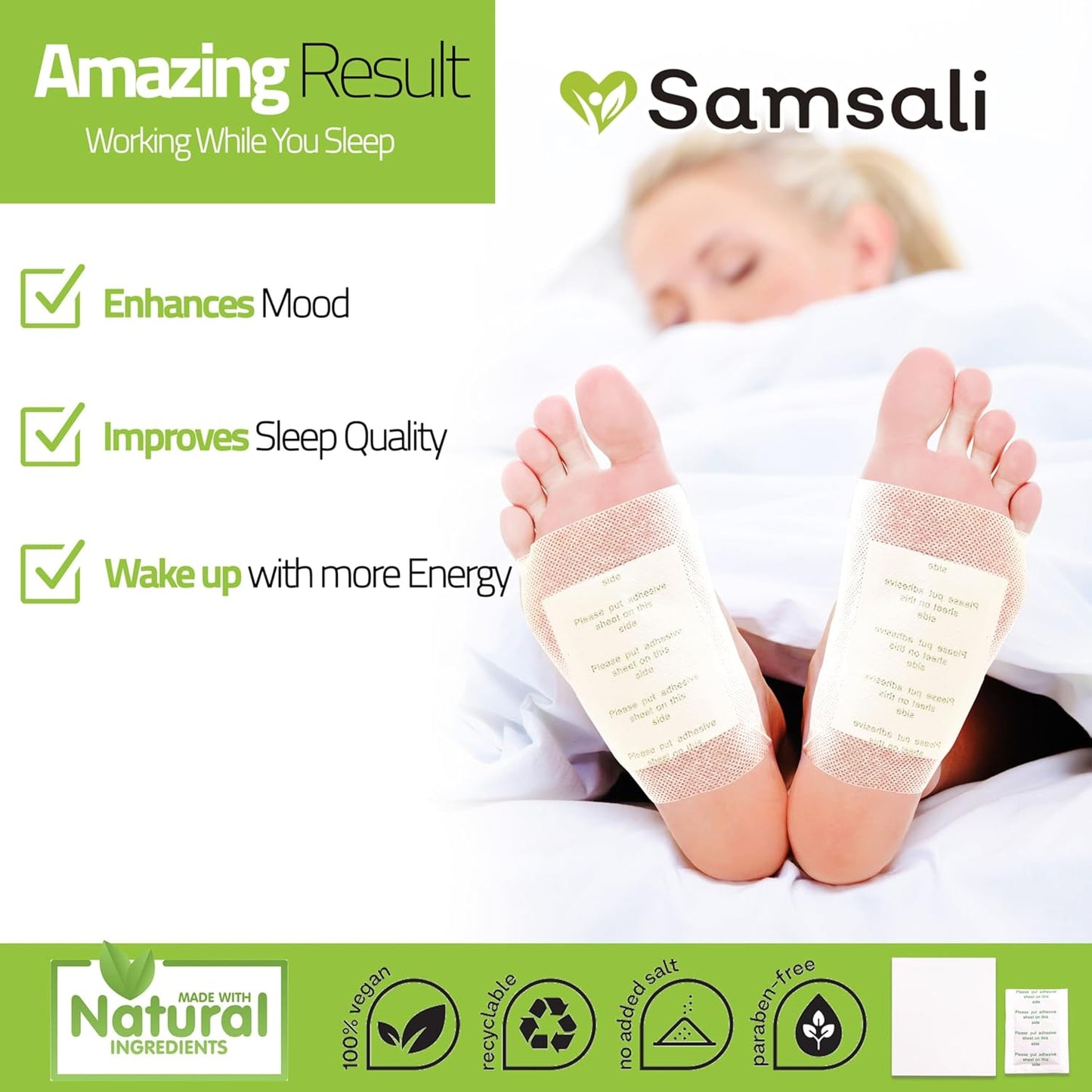 Ginger Foot Pads for Pain Relief: 120-Pack Natural Bamboo Vinegar Bamboo Charcoal Wormwood Lavender Ingredients Foot Patches - Comfort for Stress Relief Relaxation - Ideal for Adults Elderly