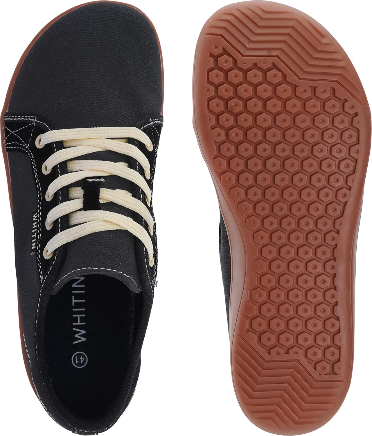 WHITIN Men's Wide Minimalist Barefoot Sneakers | Zero Drop Sole | Optimal Relaxation