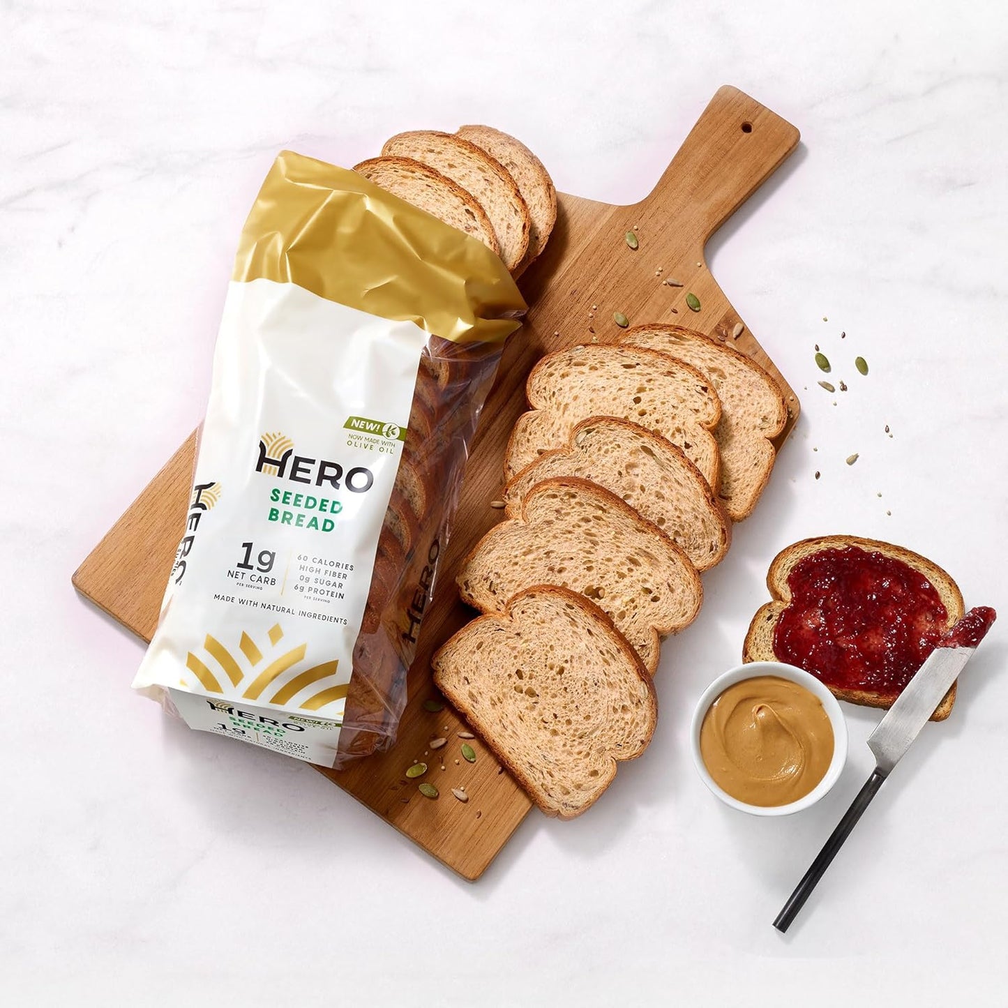 Hero Bread™ Toaster Treats Bundle - High Fiber, 0g Sugar Sliced Breads & Bagels (4 Count)