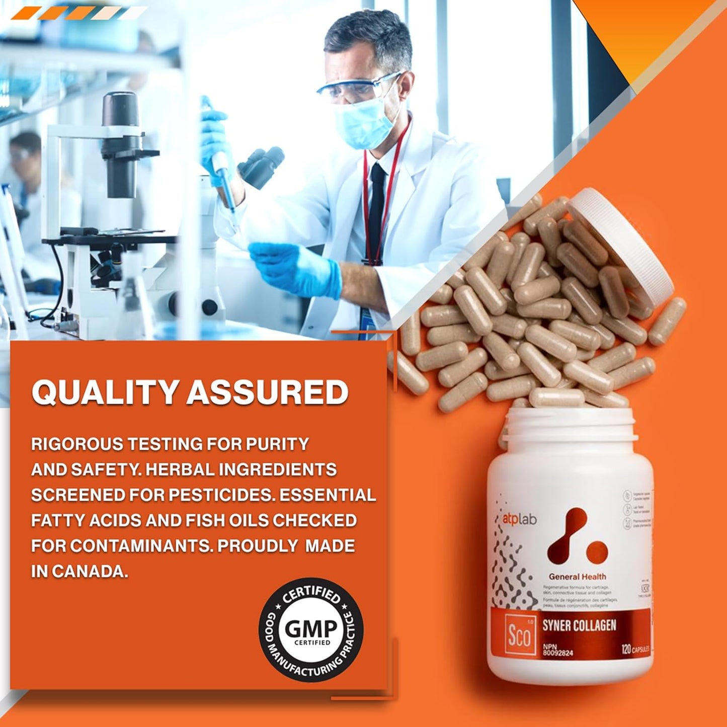 ATP LAB | Syner Collagen 120 caps | Formerly Collagenik. Collagen Regeneration Formula 79% More Effective Than glucosamine