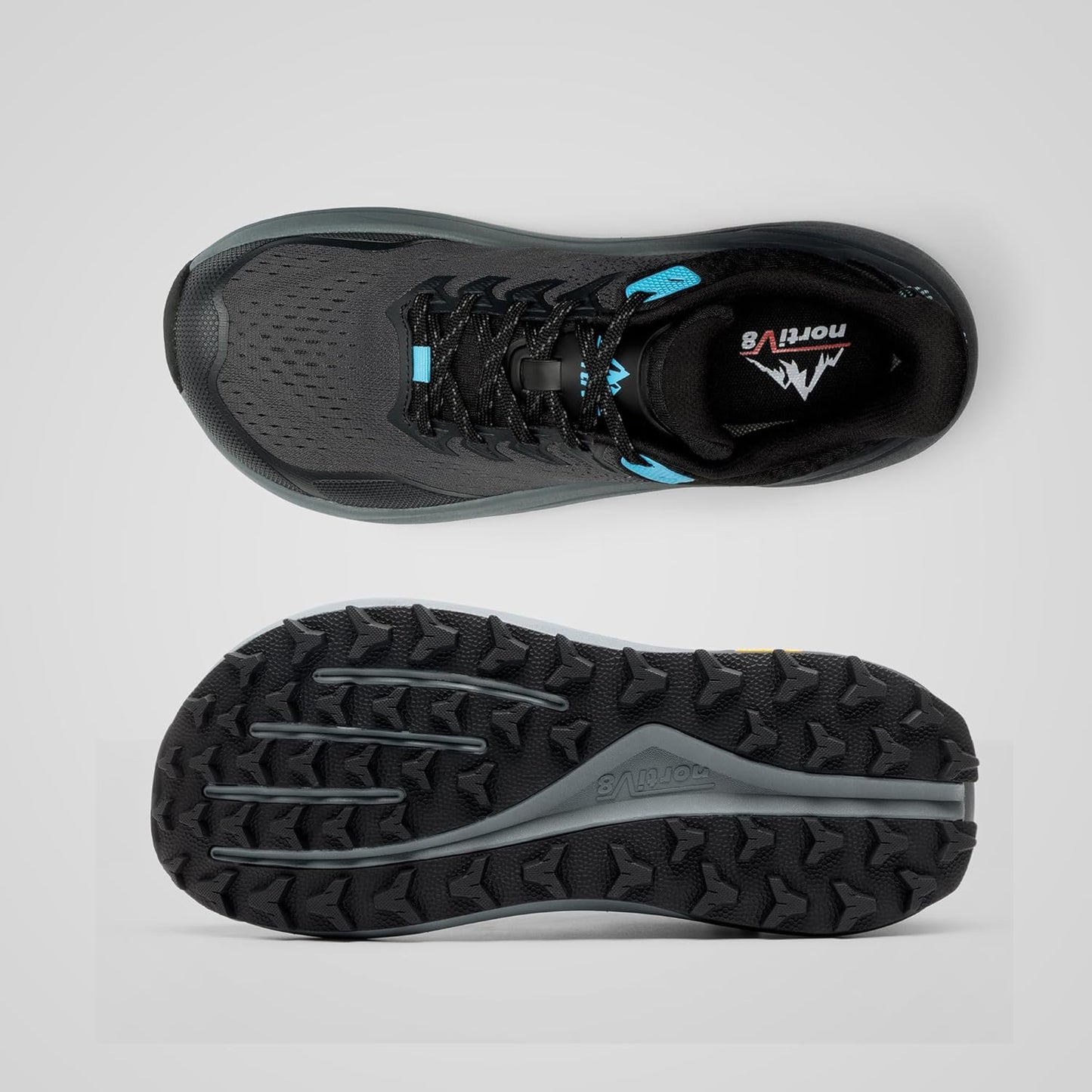 NORTIV 8 Men's Wide Toe Box Trail Running Shoes Cushion Walking Barefoot Tennis Workout Gym Cross Training Shoe Fashion Sneakers for Plantar Fasciitis Bunion