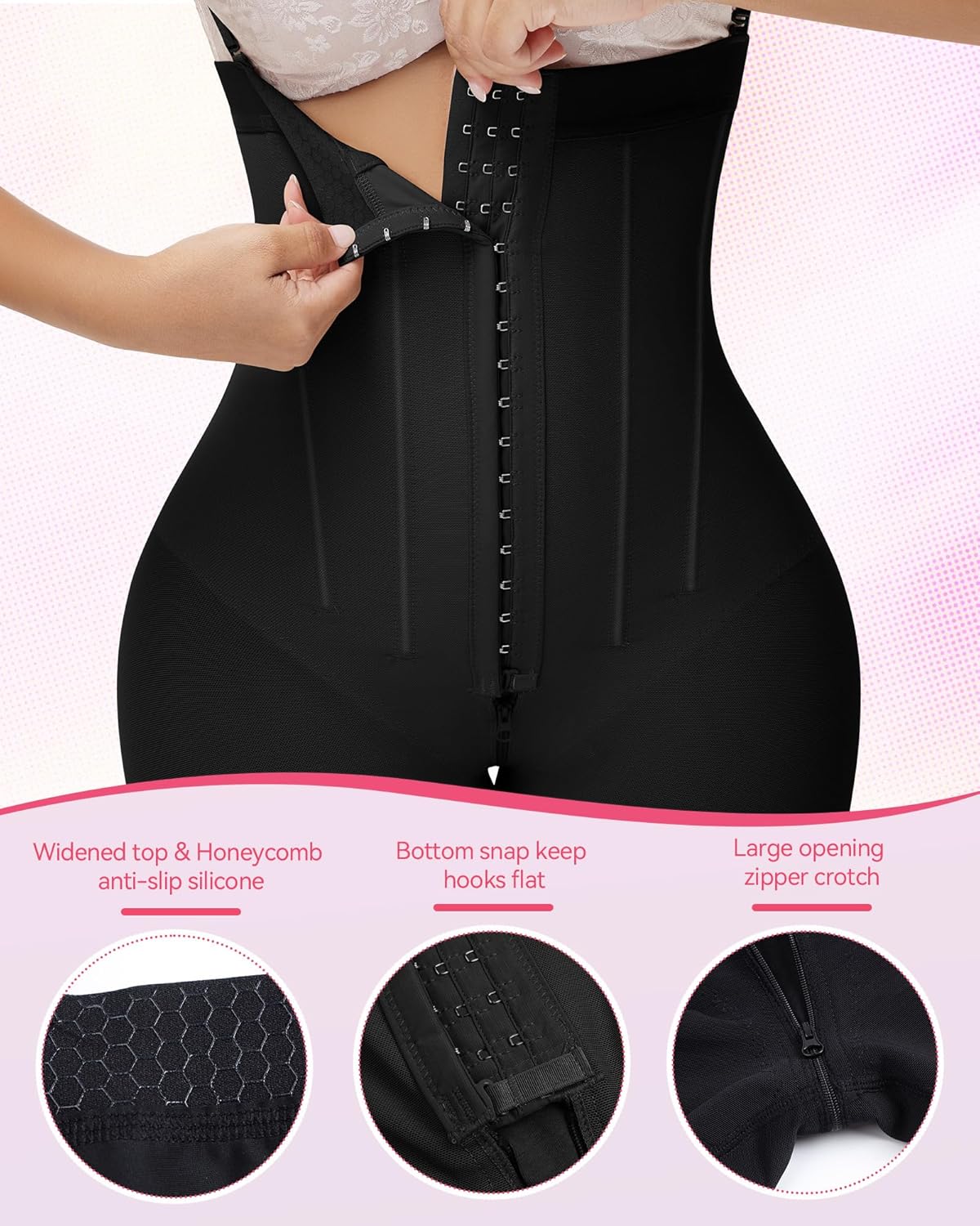 SHAPSHE Faja Colombianas Moldeadoras Body Shaper Strapless Shapewear Stage High Compression Garment Butt Lifter Tummy Control