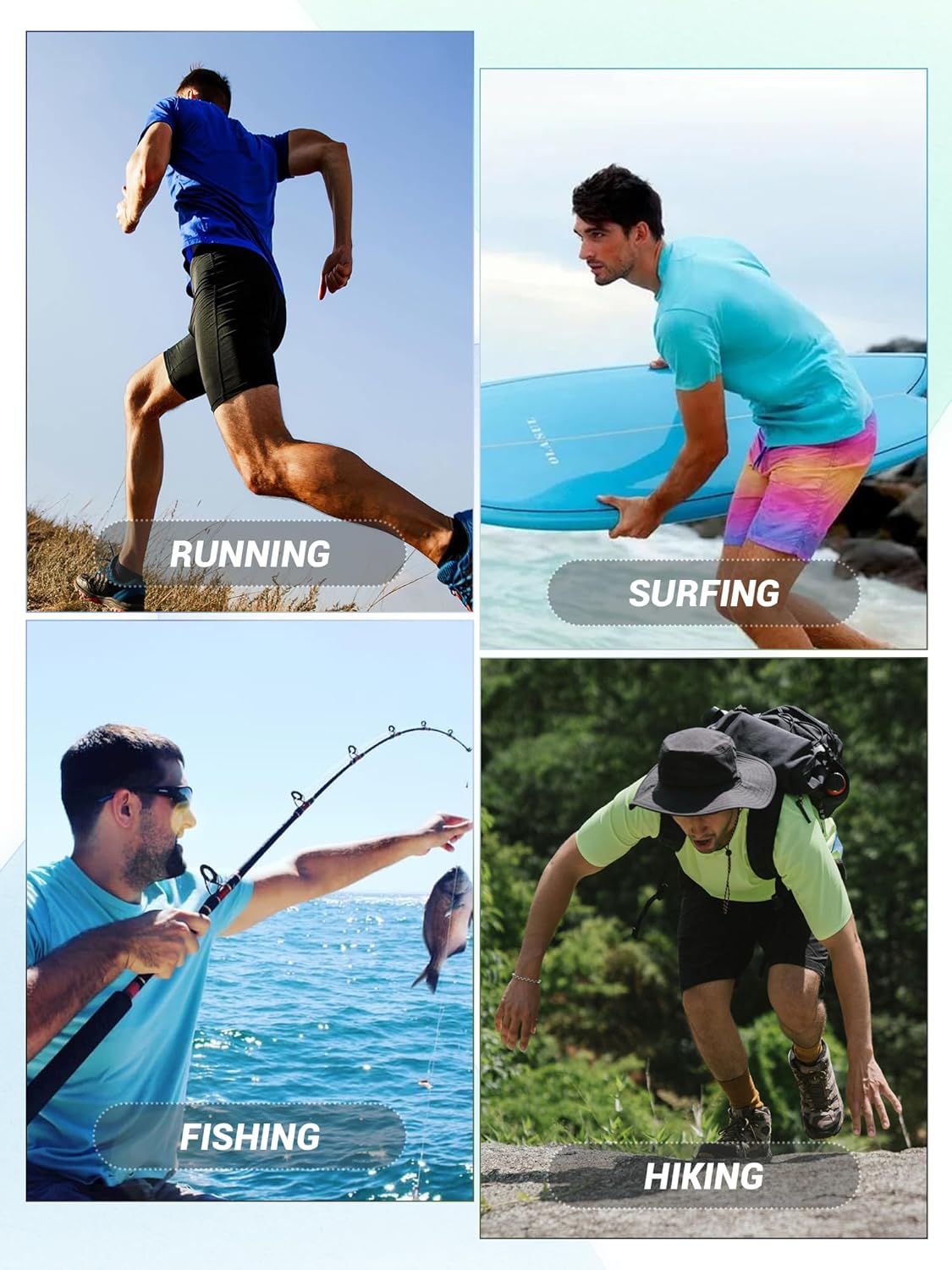 MAGCOMSEN Men's Short Sleeve UPF 50+ T-Shirt Quick Dry Rash Guard Athletic Running Swim Top Tee Performance Water Shirts