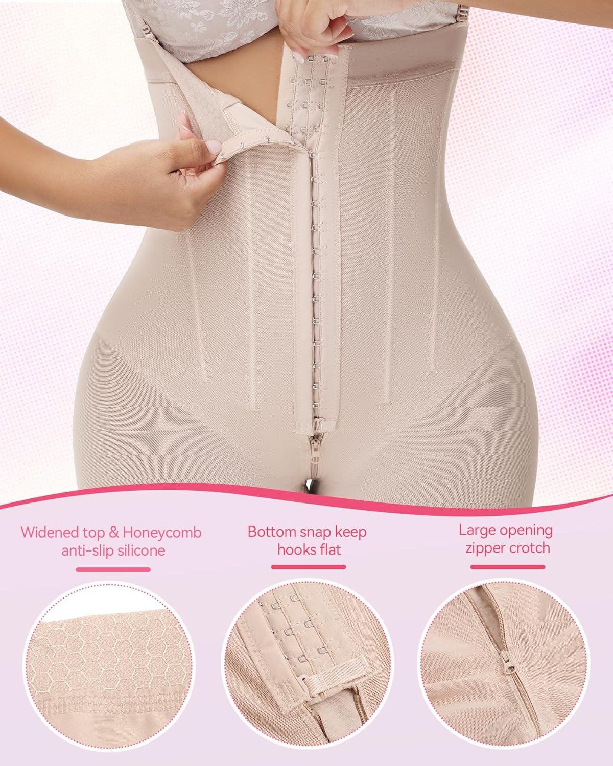SHAPSHE Faja Colombianas Moldeadoras Body Shaper Strapless Shapewear Stage High Compression Garment Butt Lifter Tummy Control