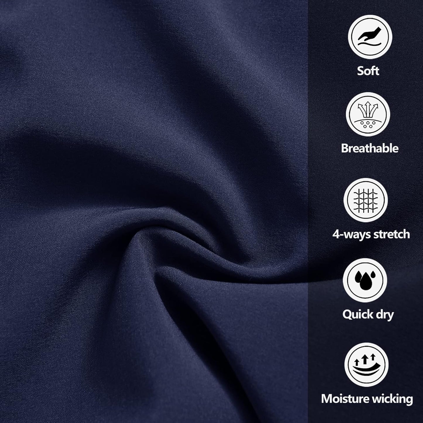 Men's Gym Shorts Sports Quick Dry Workout Running or Casual Training Short with Zipper Pockets