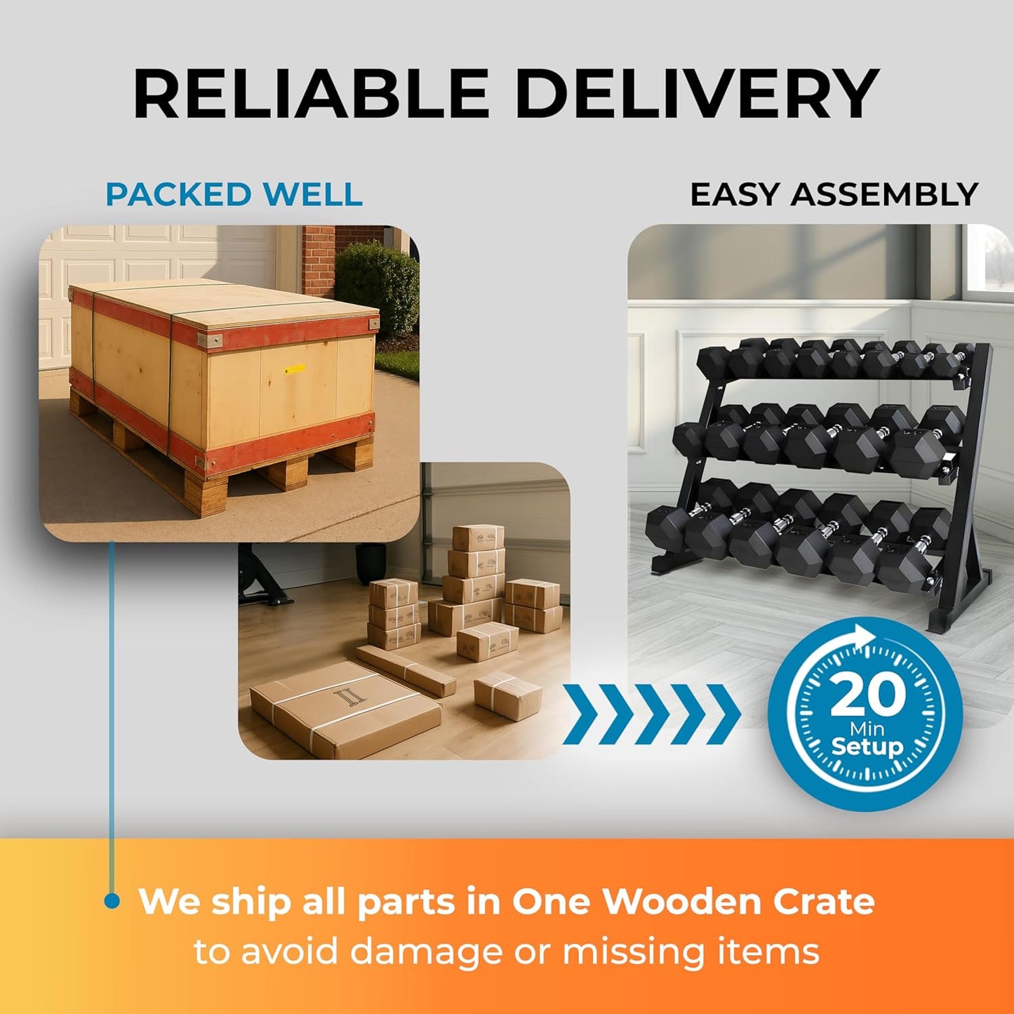 Rubber Hex Dumbbell Set with Rack, 10/12/20 Pair (550/780/1200/1550/2100 lbs total) Weight Rack with Dumbbells, Rubber Coated Dumbbell Set with Rack Stand for Home Gym & Strength Training