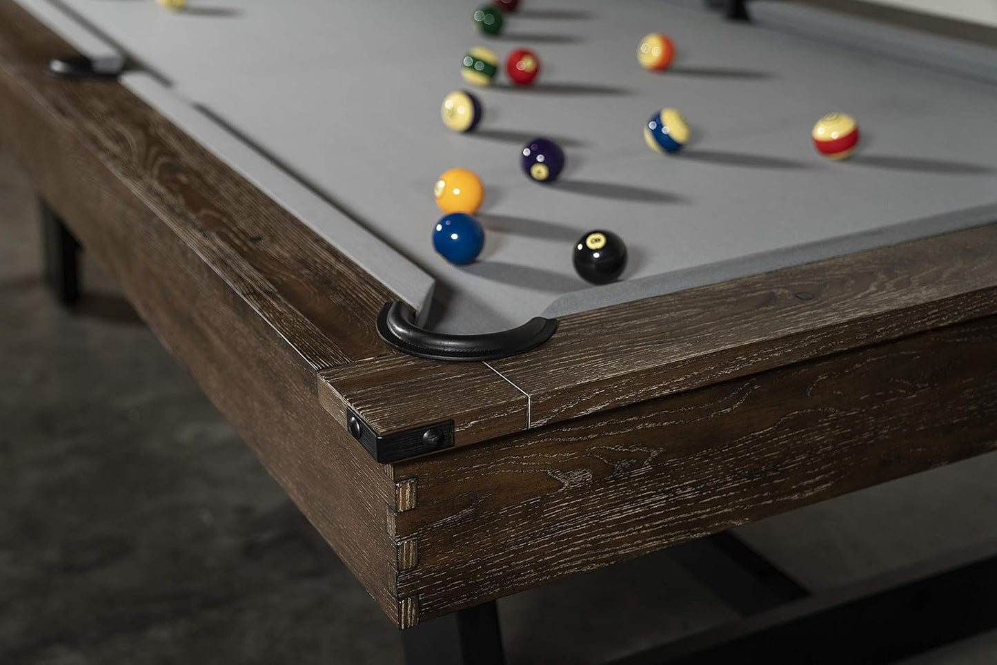 Nixon Billiards - Hunter Slate Billiard Pool Table(Metal Leg) - Brushed Walnut - 7 FT and 8 FT - White Glove Installation