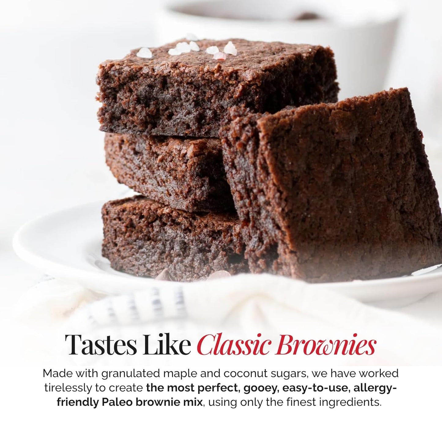 Otto's Naturals Grain-Free Paleo Double Chocolate Brownie Mix 11.1 Oz. 6 Pack, Top 9 Allergen-Free, Organic Cassava Flour, Gluten Free, Non-GMO, Vegan