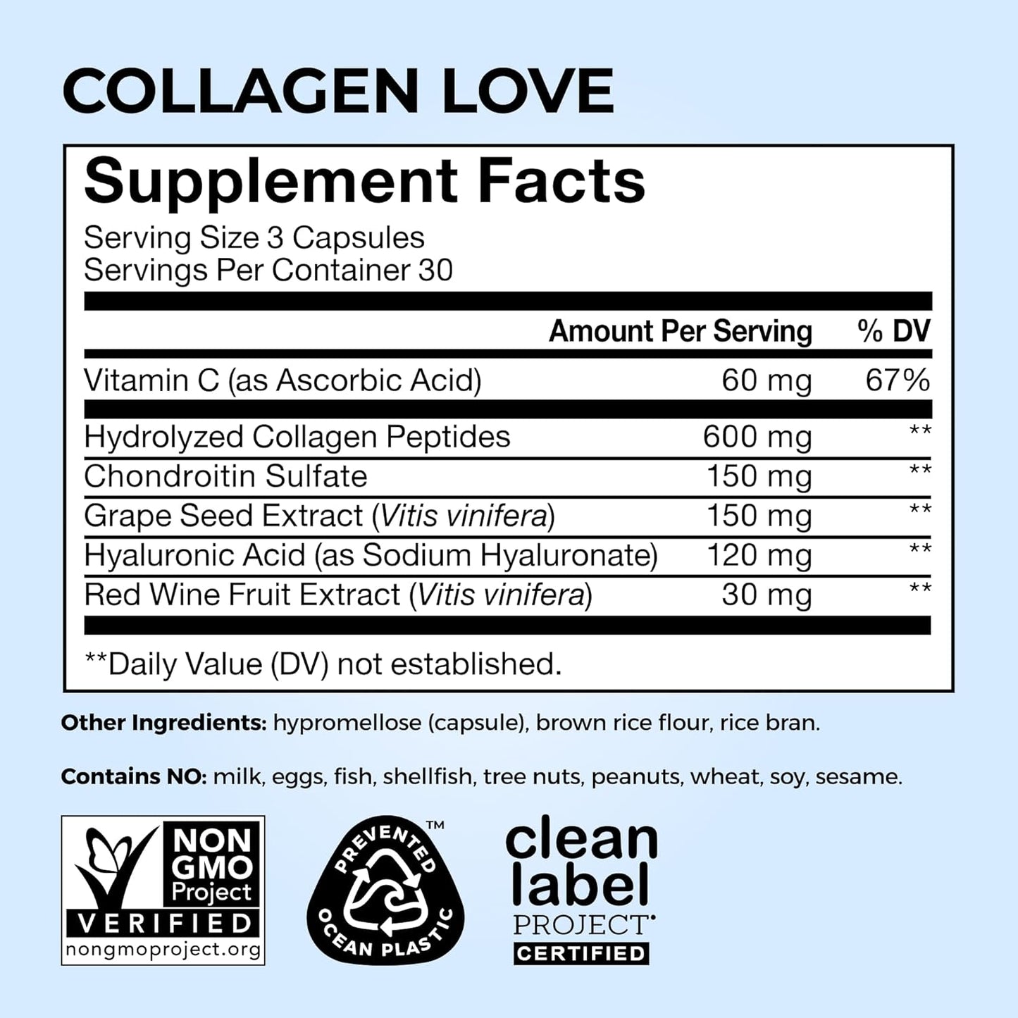 HUM Collagen Love Skin Supplement - Collagen Peptides w/Hyaluronic Acid & Vitamin C, Supports Firm Skin & Helps Minimize Signs of Aging - Supplements for Women and Men (90-Count)