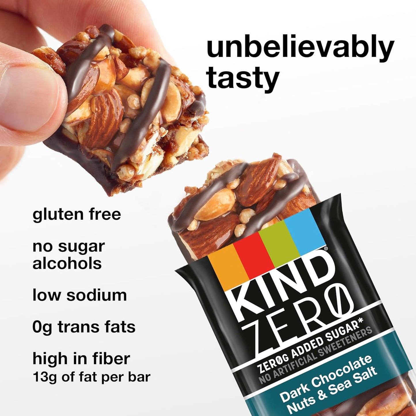 KIND ZERO Added Sugar Bars, Keto Friendly Snacks, Dark Chocolate Nuts and Sea Salt, 5 Count + KIND Protein MAX Crispy Chocolate Peanut Butter Snack Bars, 20g of Protein, Gluten Free, 4 Count