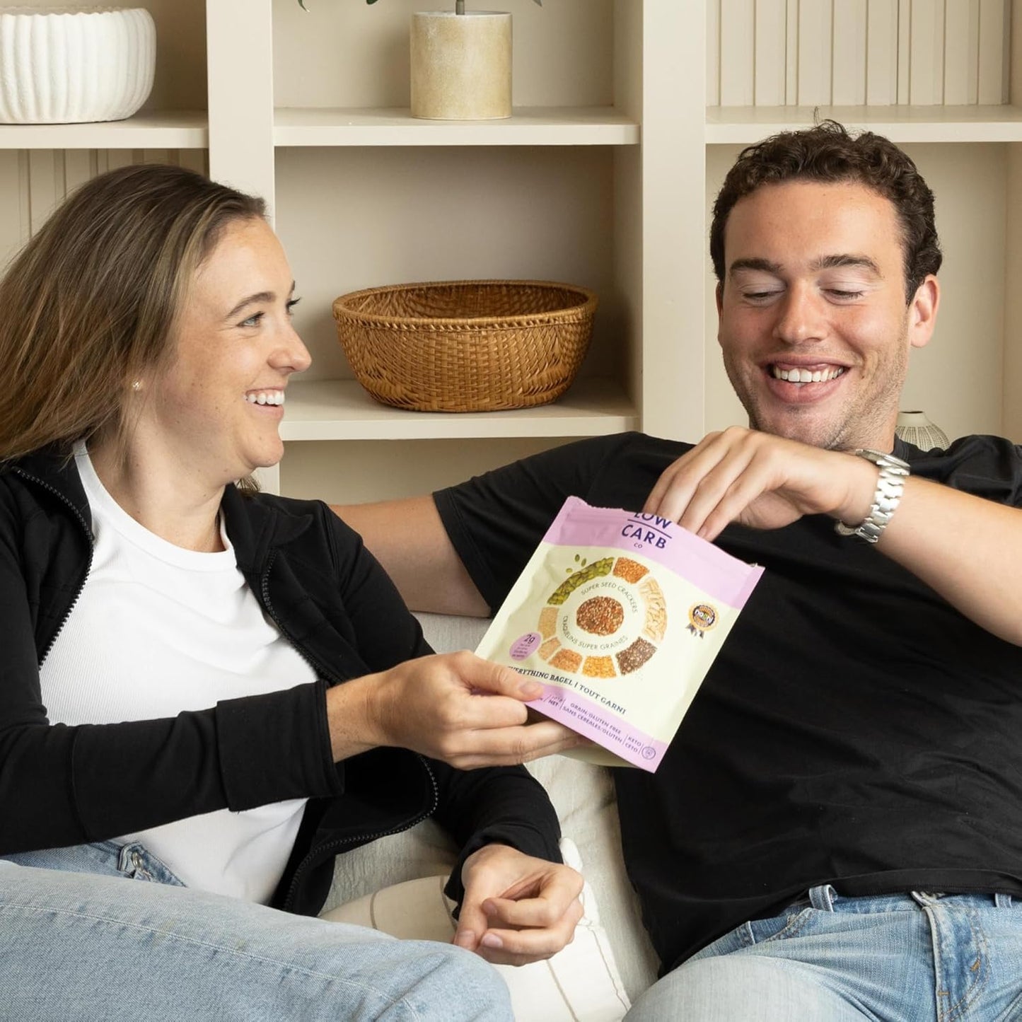 Super Seed Crackers, Gluten Free & Keto Friendly Healthy Snacks, Vegan, Zero Sugar, Paleo & Diabetic Friendly, Nut Free, 20g High Protein, 18g High Fiber, 3.56oz Each, 3-Pack, Everything Bagel