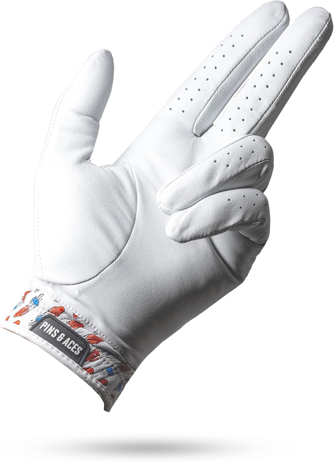 Pins & Aces - Rocket Pop Golf Glove Design - Premium AAA Cabretta Leather, Long-Lasting Durable Tour Glove for Men or Women - Premium Leather Golf Glove Left & Right Hand