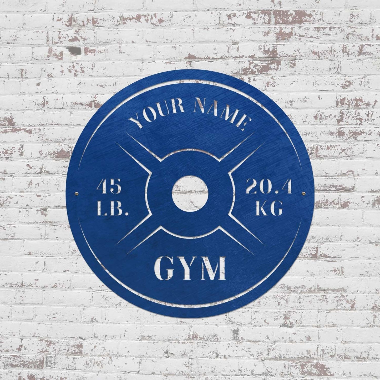 Personalized Home Gym LED Tin Metal Sign Multiple Sizes, Weight Lifting Exercise Workout Room Training Fitness Center Motivational Inspirational Quotes Decor Wall Art Hanging Accessories (07 LED)