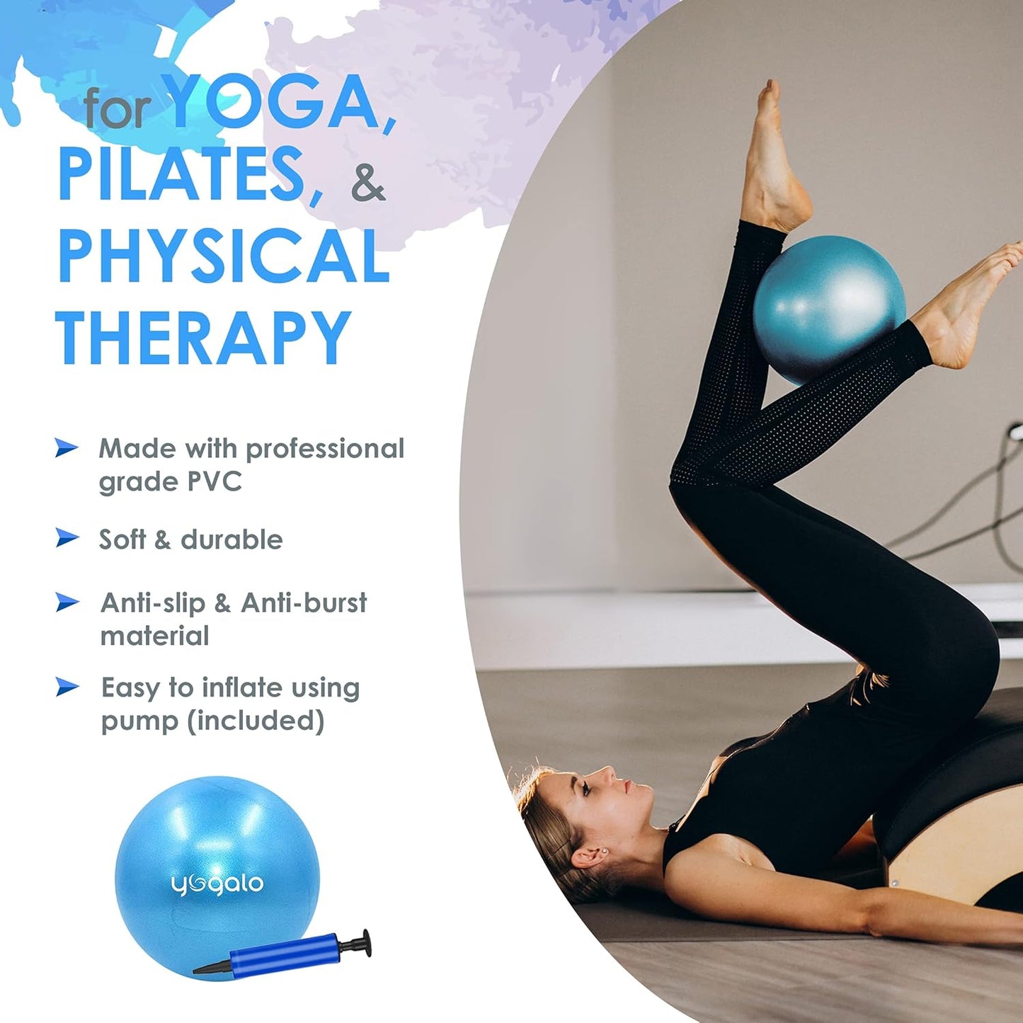 Pilates Ring and Ball Set with 3 Resistance Bands - Pilates Equipment for Home Workout - Magic Circle Pilates Ring 14 Inch to Tone, Sculpt and Strengthen - Fitness Ring for Yoga and Pilates