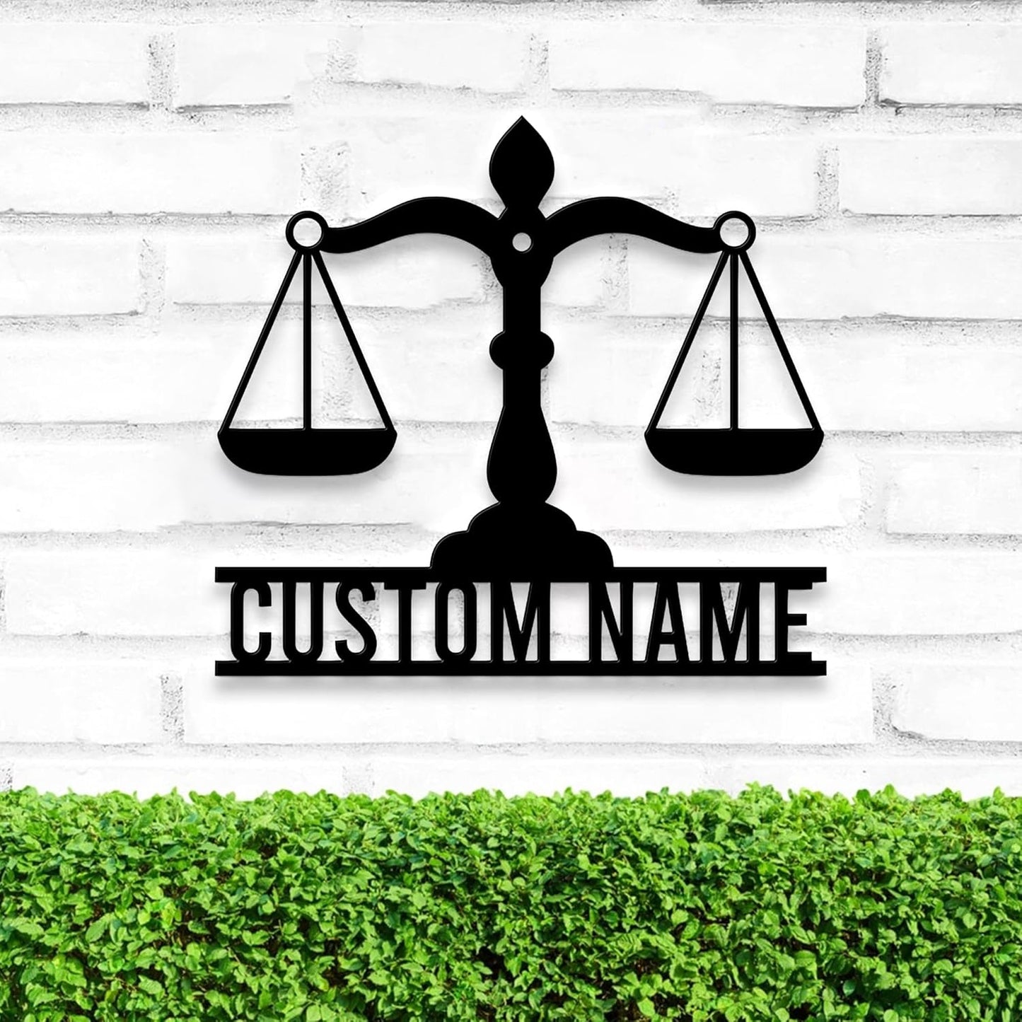 Personalized Lawyer Metal Sign LED Light, Custom Scales of Justice Metal Wall Art With LED Lights, Wall Art Hanging Home Decor Birthday Xmas Gift