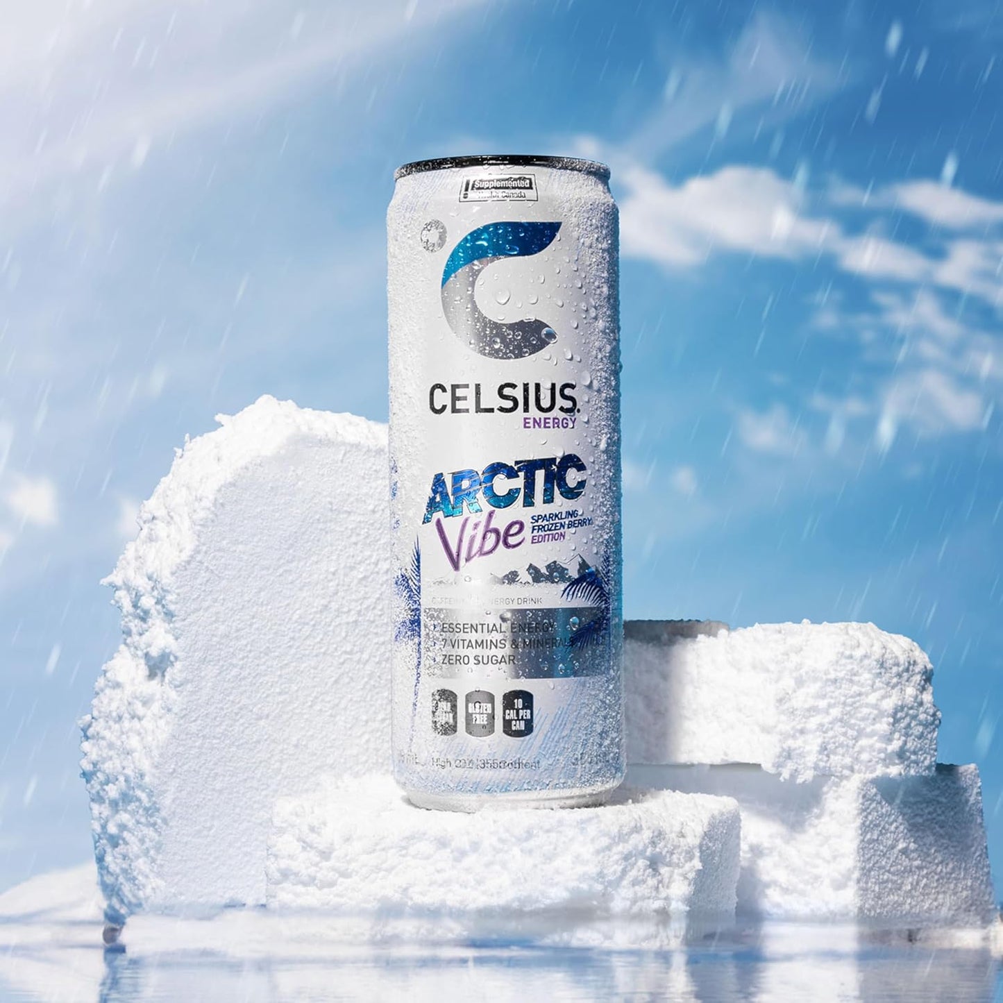 CELSIUS ARCTIC VIBE Sparkling Frozen Berry, Sugar Free Energy Drink, 12 Fl Oz (Pack of 12)