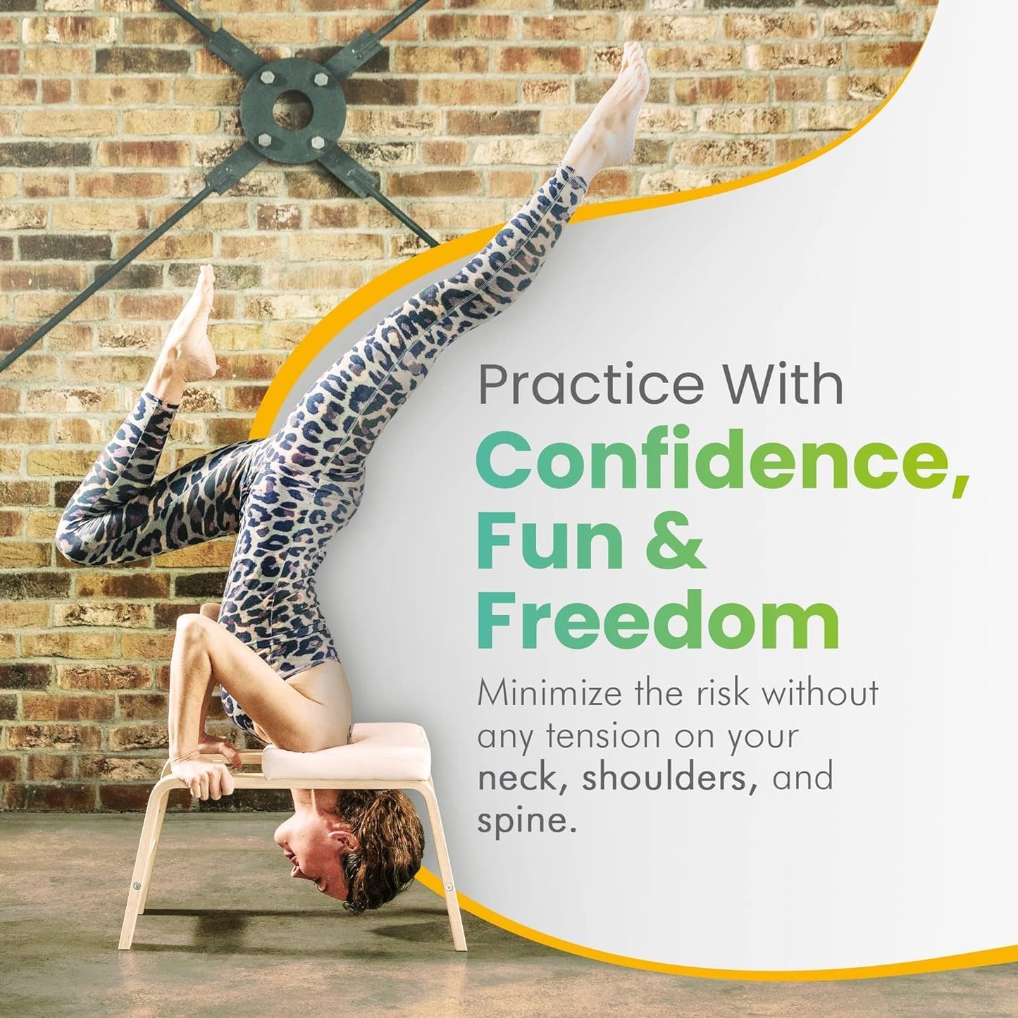 FeetUp - The Original Yoga Headstand Bench, Vegan Handstand Trainer Bench and Stand, Strength Training Inversion Equipment for Relaxation and Strength, Includes App & Starter Kit, #1 Worldwide