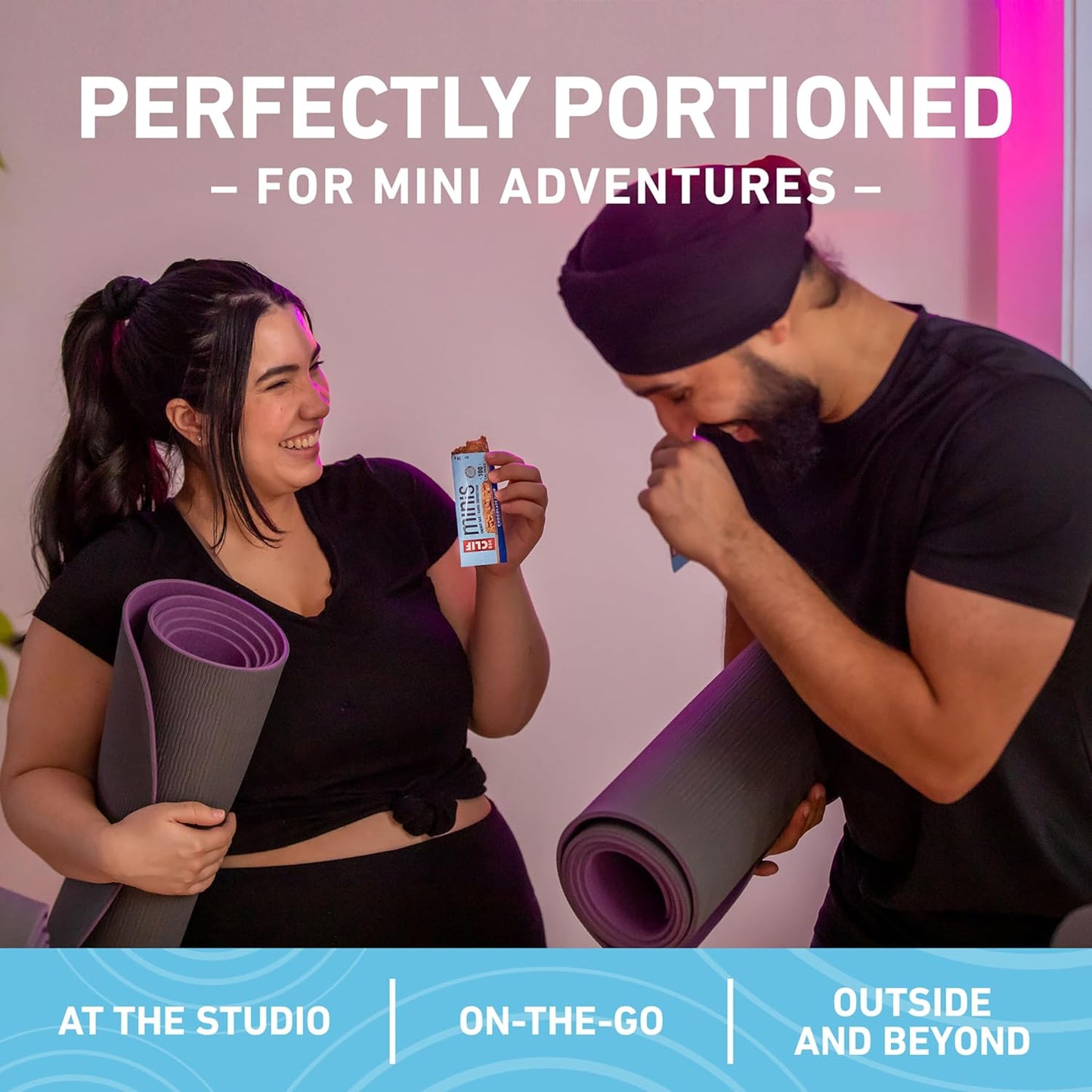 CLIF BAR Minis - Chocolate Chip - Made with Organic Oats - 4g Protein - Non-GMO - Plant Based - Snack-Size Energy Bars - 0.99 oz. (20 Pack)