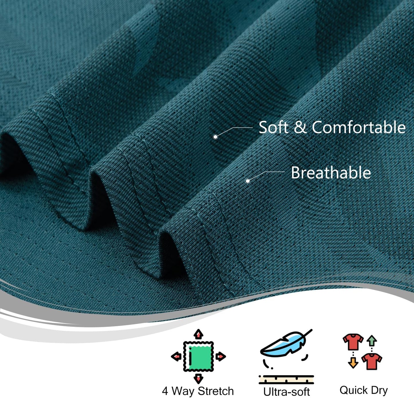 TAPULCO Mens Quick Dry Polo Shirts Camouflage Pattern Performance Athletic Lightweight Breathable Casual Golf Tshirts