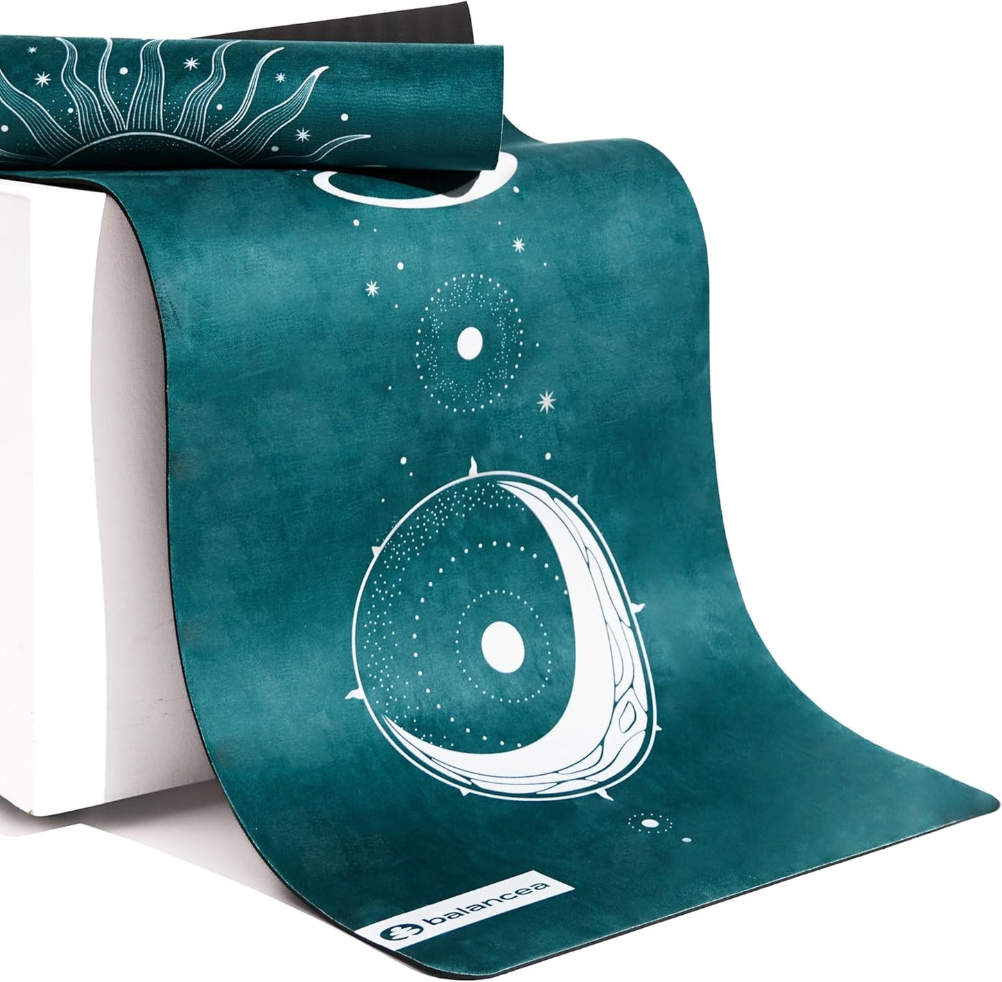 Yoga Mat 5mm Non Slip Suede & TPE - Eco-Friendly Fitness & Exercise Mat for Home Gym, Pilates, Hot Yoga, and Meditation - Lightweight Durable 72 x 24 inch Workout Mat for Women & Men