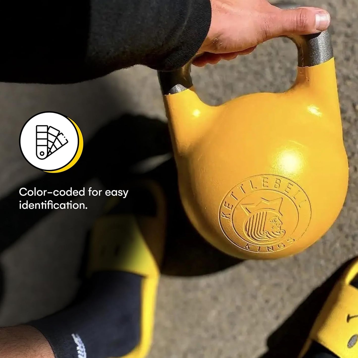 Kettlebell Kings Competition Kettlebells Weight (33mm handle) 4-32 KG | Hand weights Workout Gym Equipment & Strength training sets for Women & Men | Weights set for Home Gym