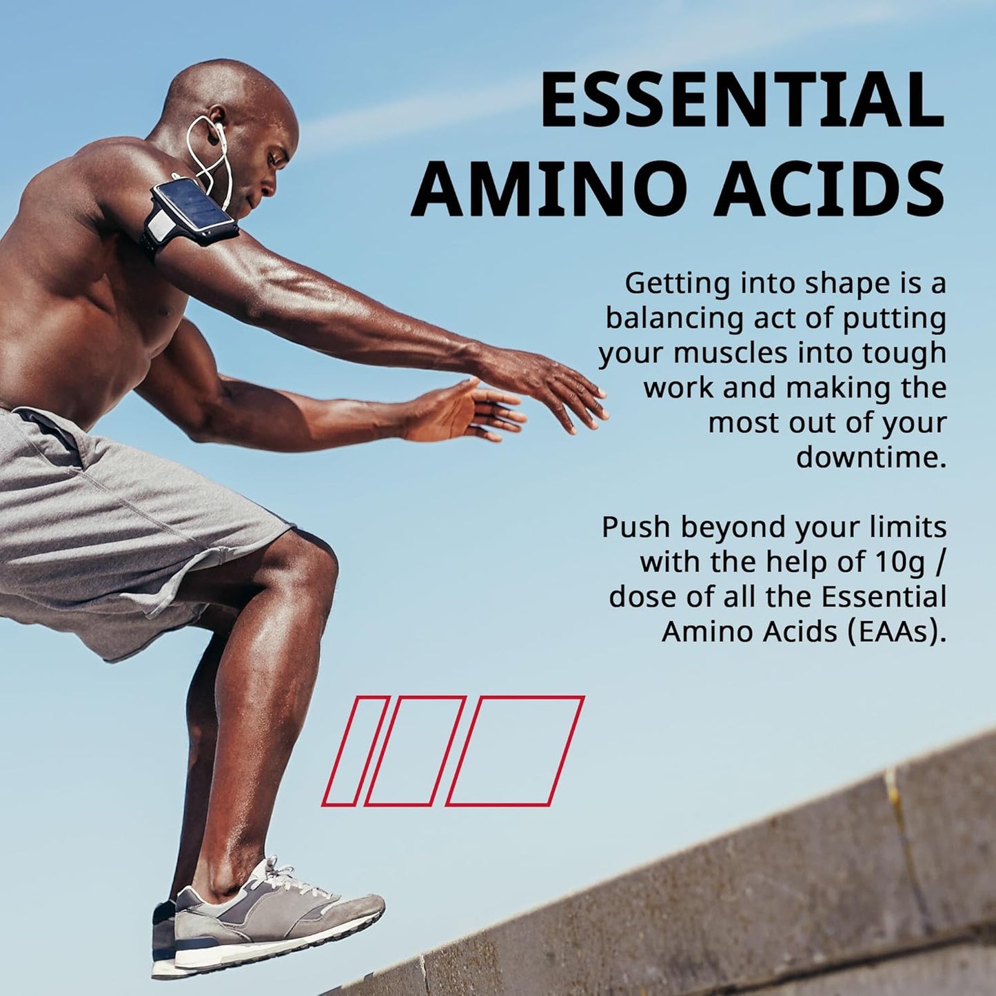 Granite Essential Amino Acids Powder for Muscle Recovery and Growth with 10g EAAs and 7g BCAAs - Soy-Free, Gluten-Free, 448g (30 Servings), Fruit Punch Flavor