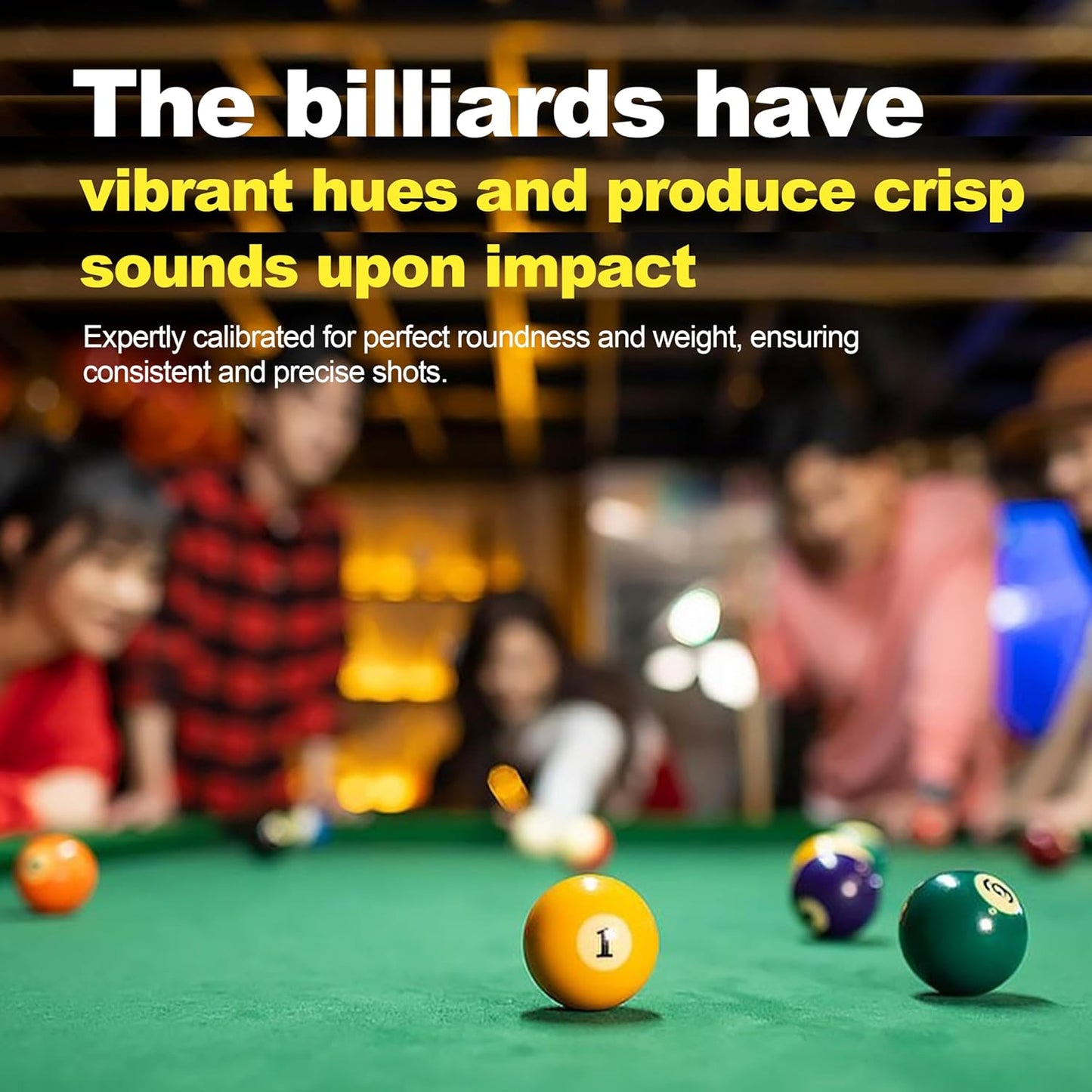 Pool Shark Authentic Billiard Balls Professional/Amateur Set High-End Pure Polyresin 2-1/4-inch Balls Complete 16pcs Set