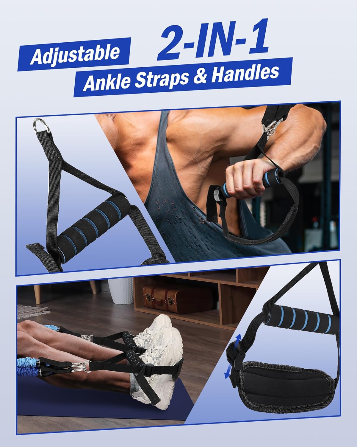 Upgraded Pilates Bar Kit with Resistance Bands Natural Latex for Women & Men, Heavy-Duty Stainless Steel Multifunctional Yoga Pilates Stick for Home Gym Exercise Fitness Equipment Full-Body Workouts