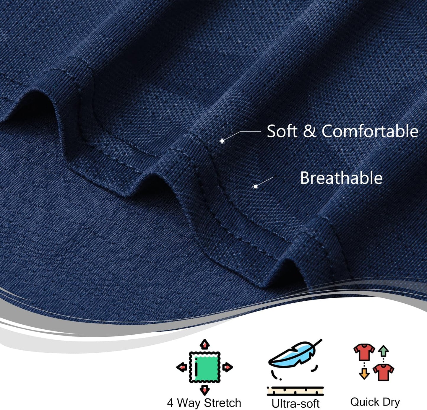 TAPULCO Mens Quick Dry Polo Shirts Camouflage Pattern Performance Athletic Lightweight Breathable Casual Golf Tshirts