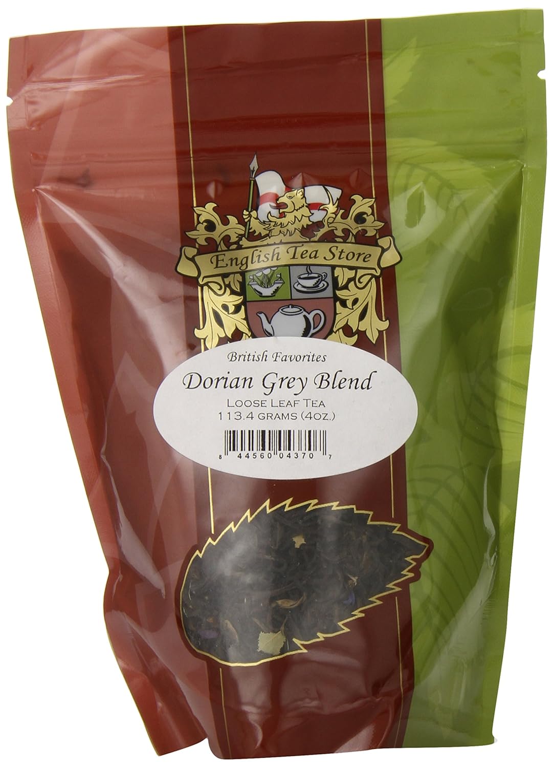 Dorian Grey Blend Black Loose Leaf Tea Pouches - 4oz | Earl Grey with Caramel and Floral Notes | Apple Calendula Elderblossom Infused | English Tea Store Inspired by Oscar Wilde