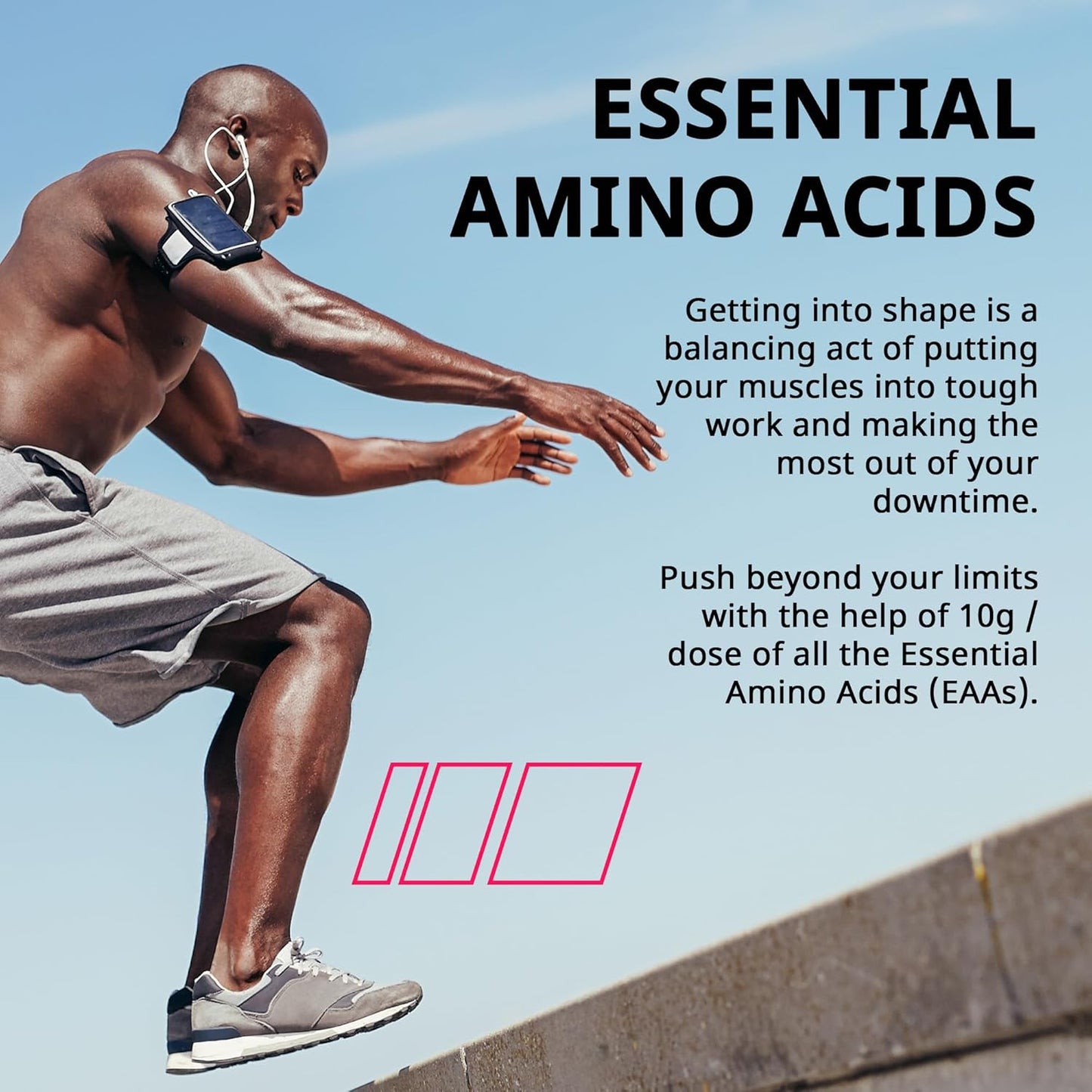 Granite Essential Amino Acids Powder for Muscle Recovery and Growth with 10g EAAs and 7g BCAAs - Soy-Free, Gluten-Free, 448g (30 Servings), Strawberry Lemonade