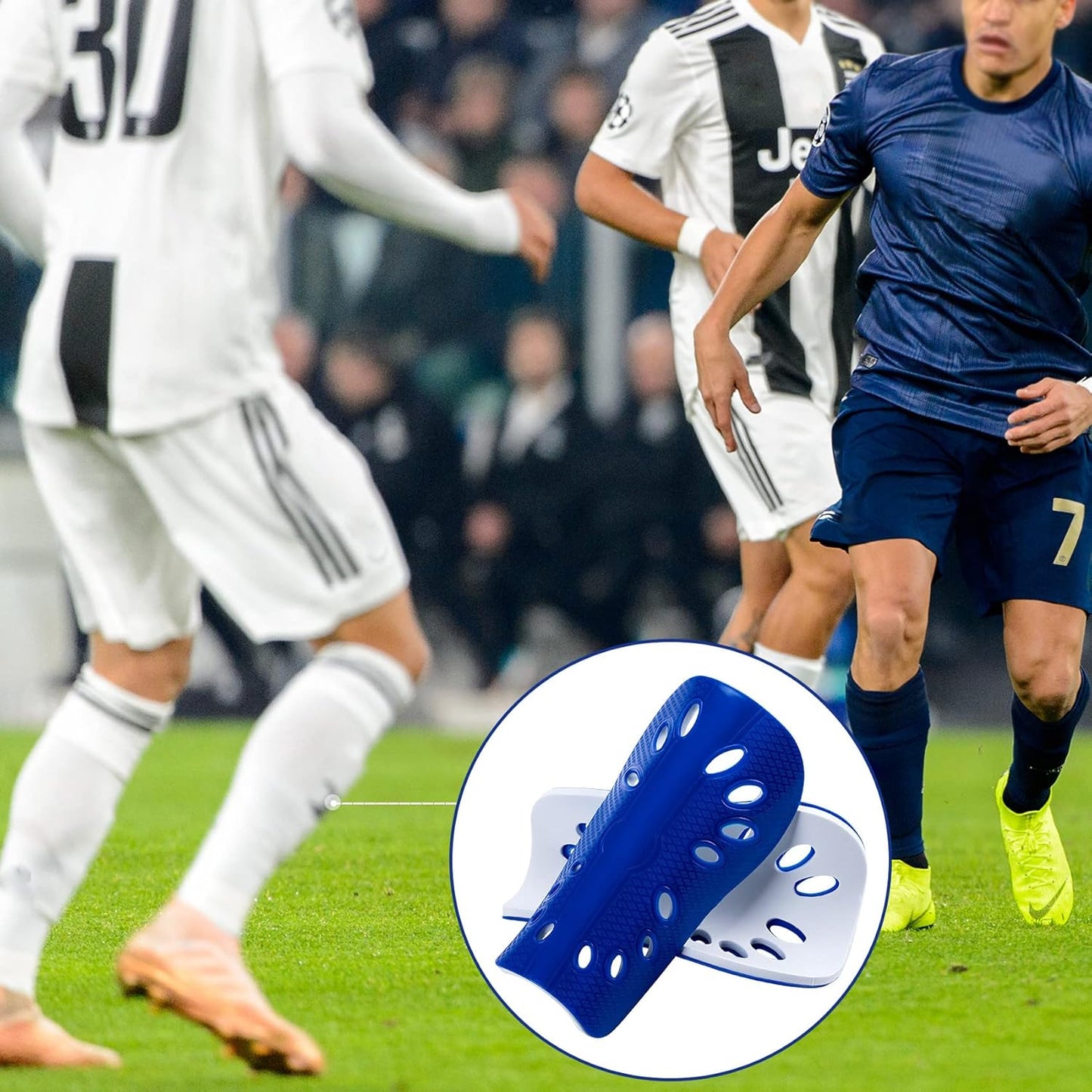 ANCIRS 2 Pair Soccer Shin Guards for Youth, Breathable Shin Guard Sleeves for Football Games, Protective EVA Cushion for Youth Men & Women