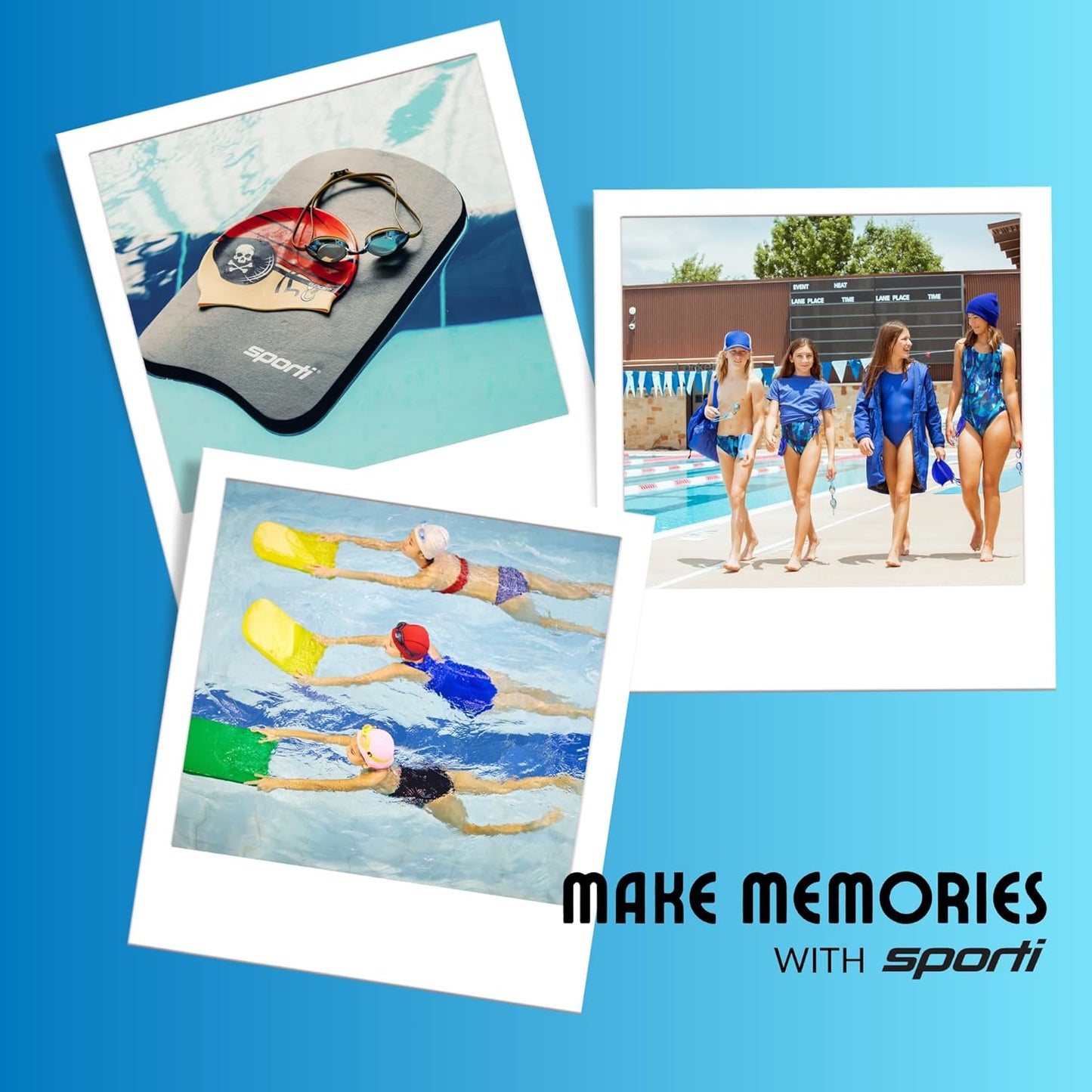 Sporti Kids Kickboard for Swim Training Lesson, Swimming Kickboard for Junior, Water Board for Kids, Swimming Training Aid