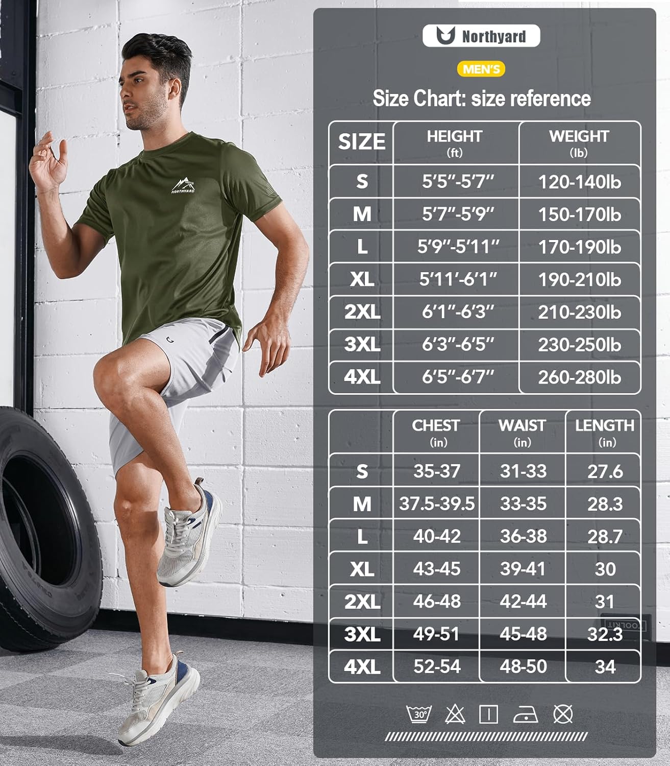 NORTHYARD Men's UPF 50+ Sun Protection Shirts Swim SPF UV Quick Dry Short Sleeve T-Shirts for Athletic Fishing Rash Guard