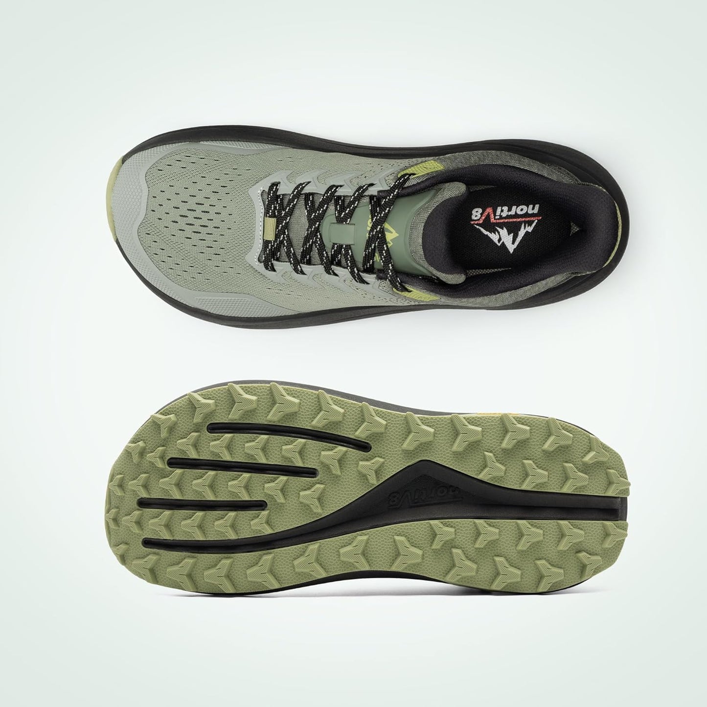 NORTIV 8 Men's Wide Toe Box Trail Running Shoes Cushion Walking Barefoot Tennis Workout Gym Cross Training Shoe Fashion Sneakers for Plantar Fasciitis Bunion