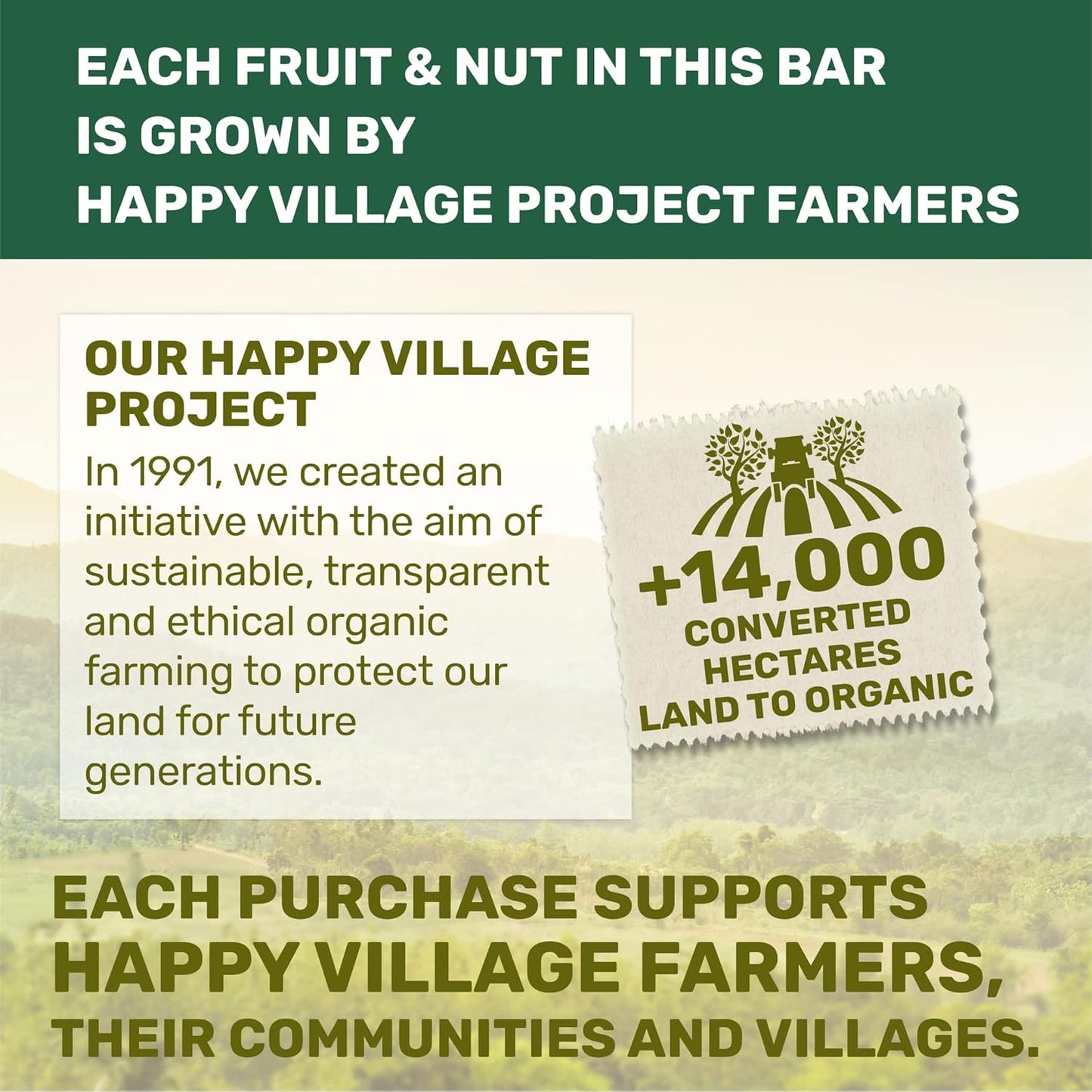 Happy Village Organic Fig & Nut Bars, VARIETY (24 Pack, 1.4 OZ each), Gluten Free, No Refined Sugar, Kosher, Non-GMO, Vegan, Good Source of Fiber, Organic Healthy Snack Bars - 4 bars of Each Flavor