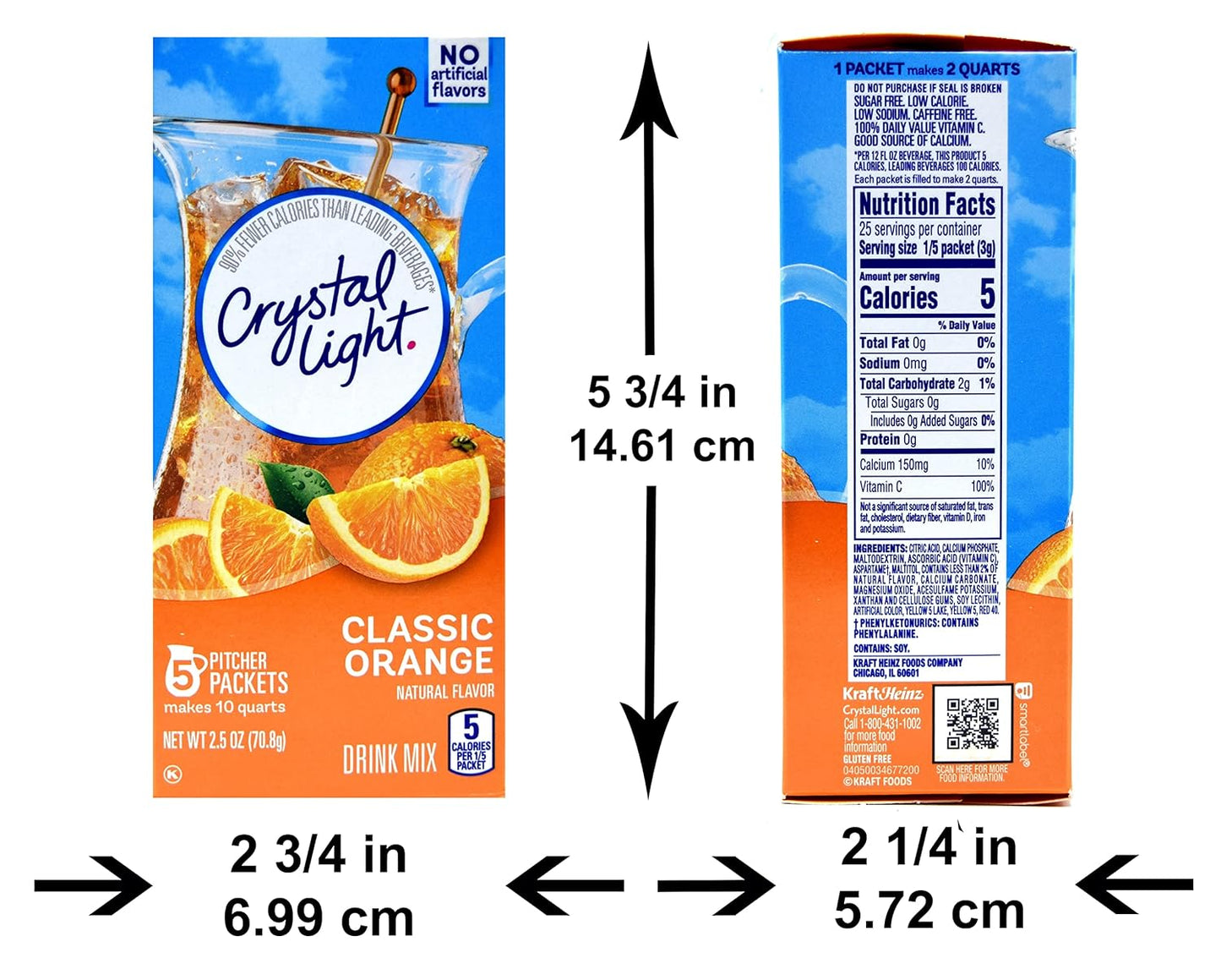 Crystal Light Classic Orange Drink Mix, 10-Quart Box