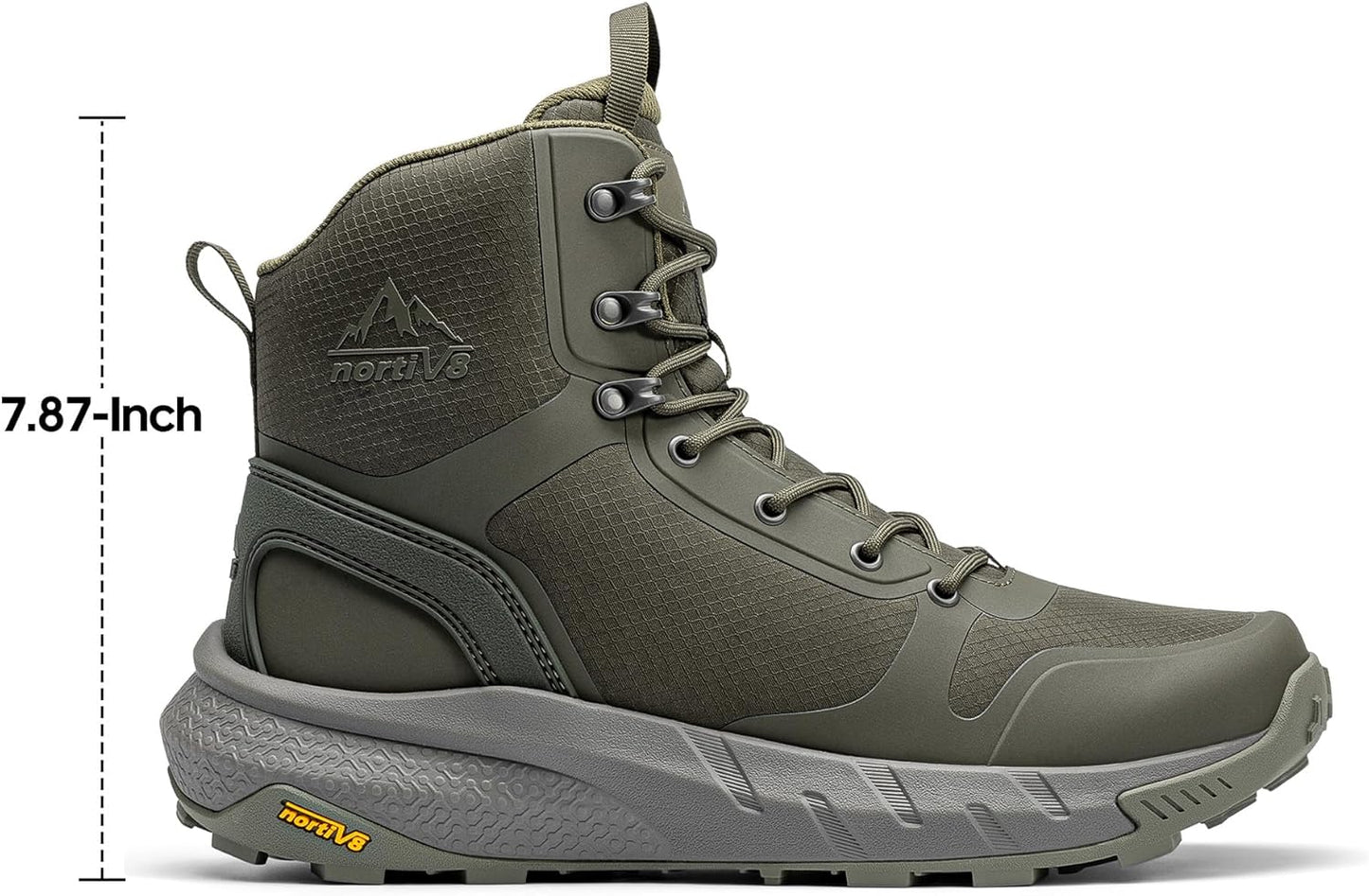 NORTIV 8 Men's Military Tactical Boot Lightweight Comfortable Boots for Work All Day Side Zipper Motorcycle Combat Hiking Boots Metrostrike(8-9 Inches)